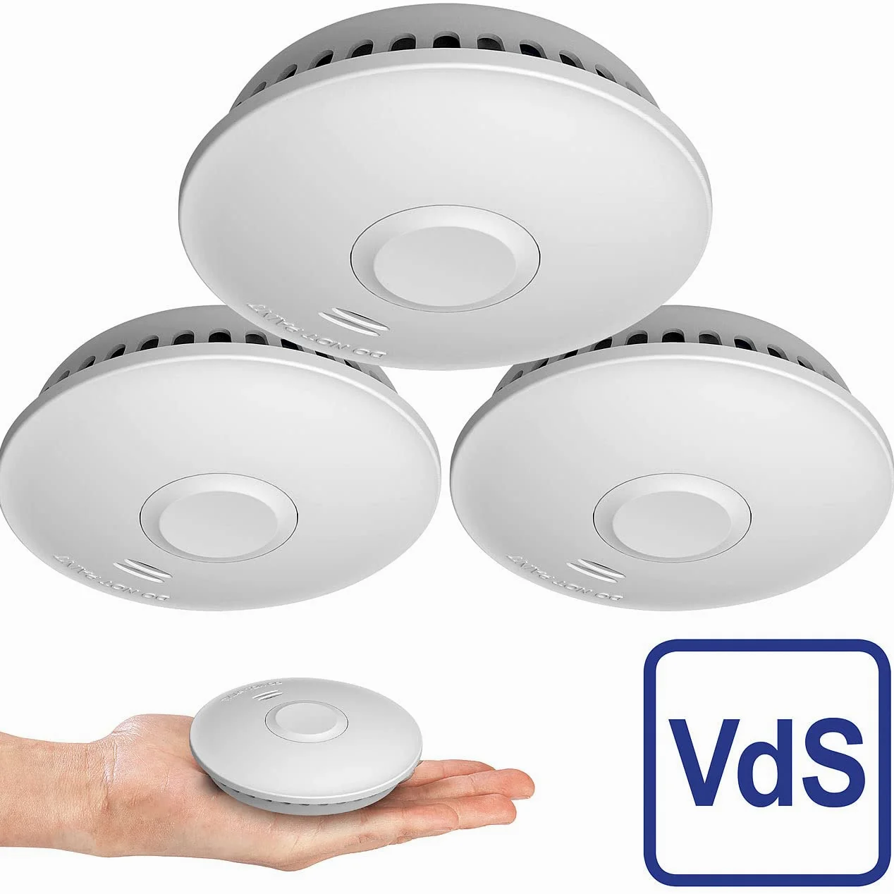 VisorTech allarme antincendio radio: set da 3 Rilevatore di fumi wireless, connesso, 85 dB (rilevatore di fumo wireless e connesso, fumo)
