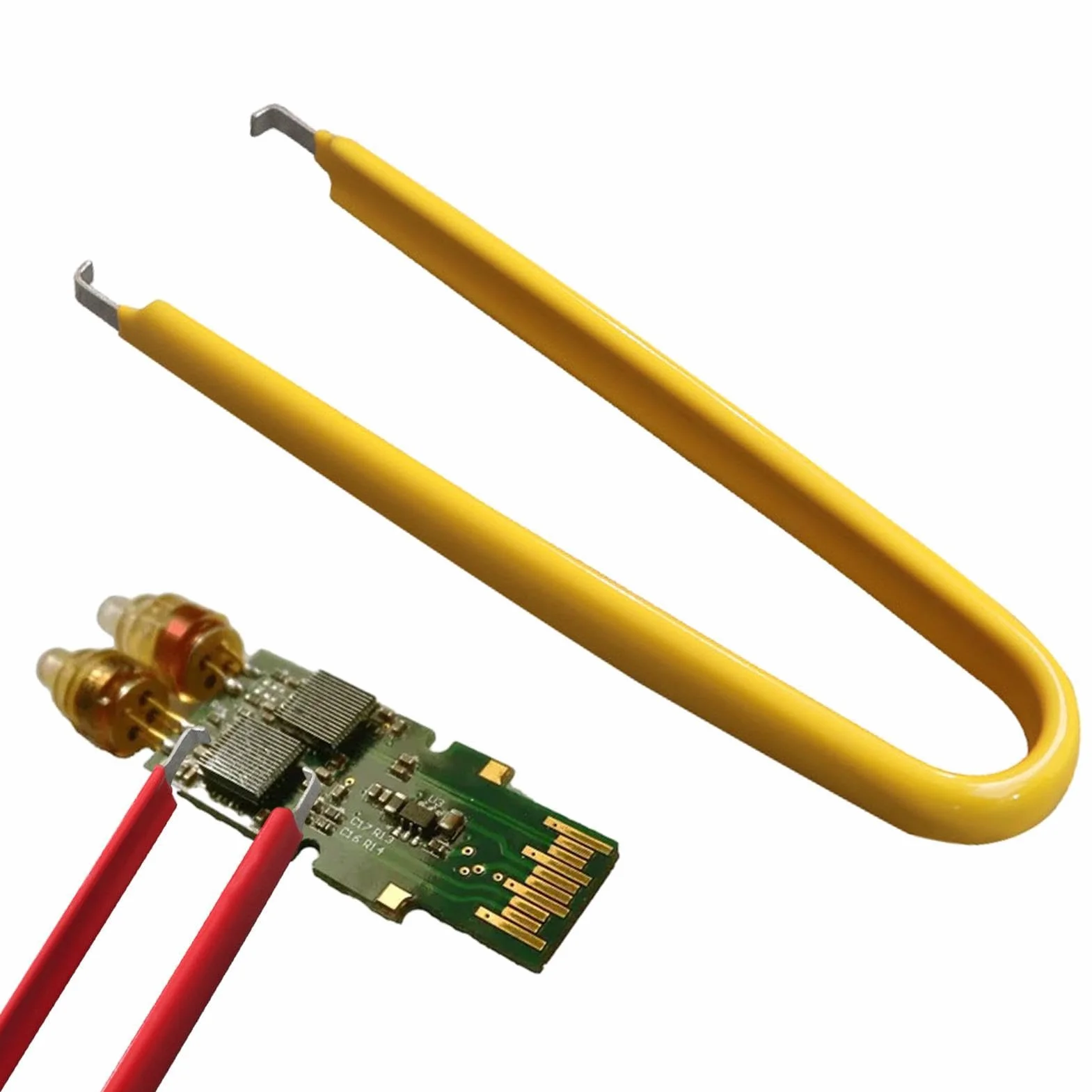 Pinze a clip antistatiche per rimozione chip IC, estrattore a U in acciaio inossidabile, strumento estrazione trucioli