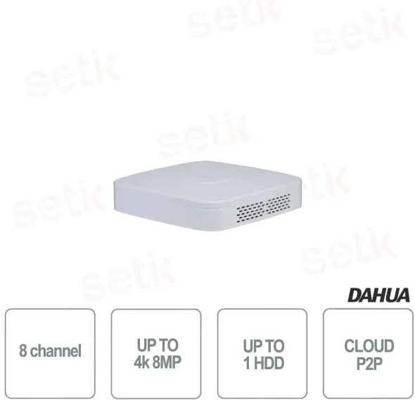 DAHUA NVR4108-P-4KS2/L NVR 8CH 80MBPS 4K H265 HDMI 4POE 1HDD