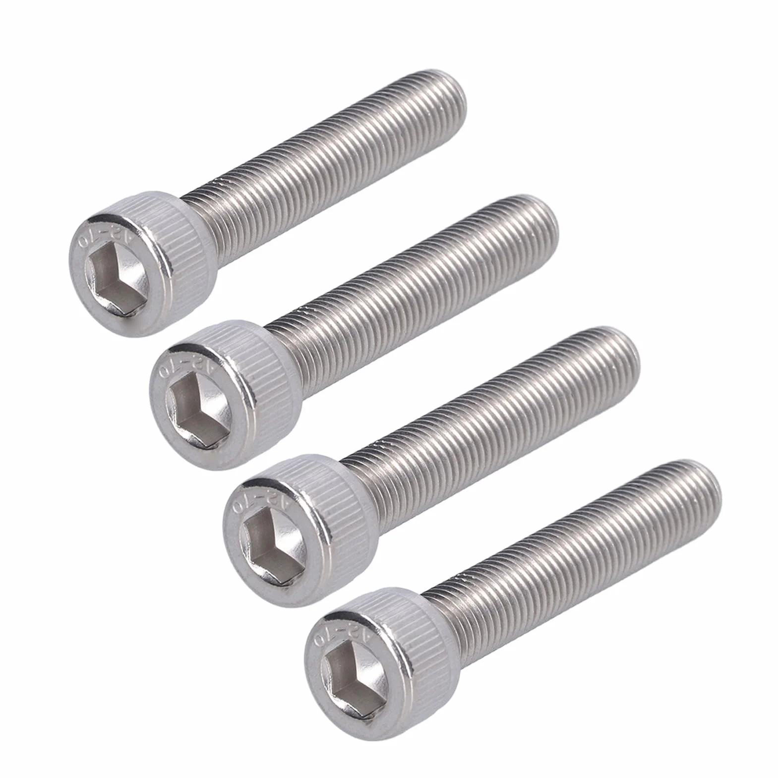 Bullone Esagonale M10x1,25 A2 Acciaio Inossidabile Vite a Passo Fine M10*55 4 Pezzi