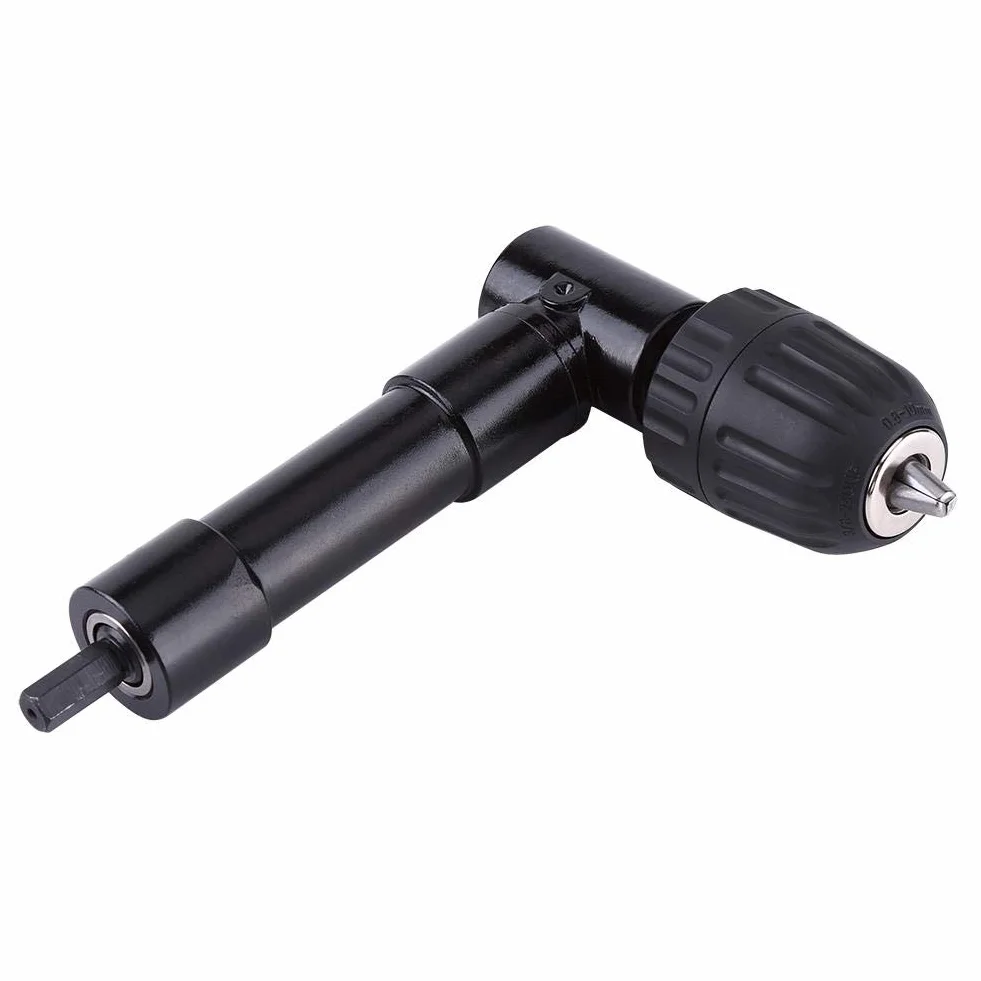 Angolo Retto Curva di Estensione Mandrino,90 Gradi Trapano Lega di alluminio Albero da 8mm Adattatore per trapano ad angolo retto per Trapano a Pistola Elettrico