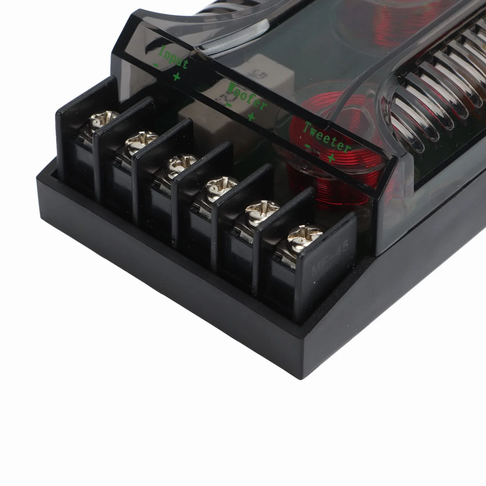 2Pcs Car Audio Crossover Passivo, 2 Way Car Audio Crossover Protezione da Sovracorrente Dissipatore di Frequenza Dell'altoparlante Universale per la Dissipazione del Calore