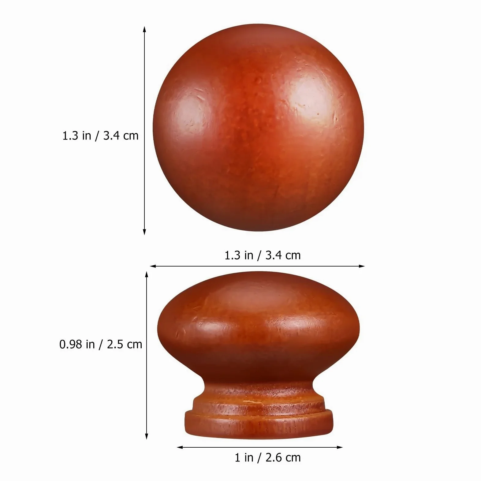 20 pezzi pomelli in legno maniglie rotonde lisce lucide for mobili da cucina cassettiera cassetti guardaroba manopole for in Per Porte Armadietti Cassetti