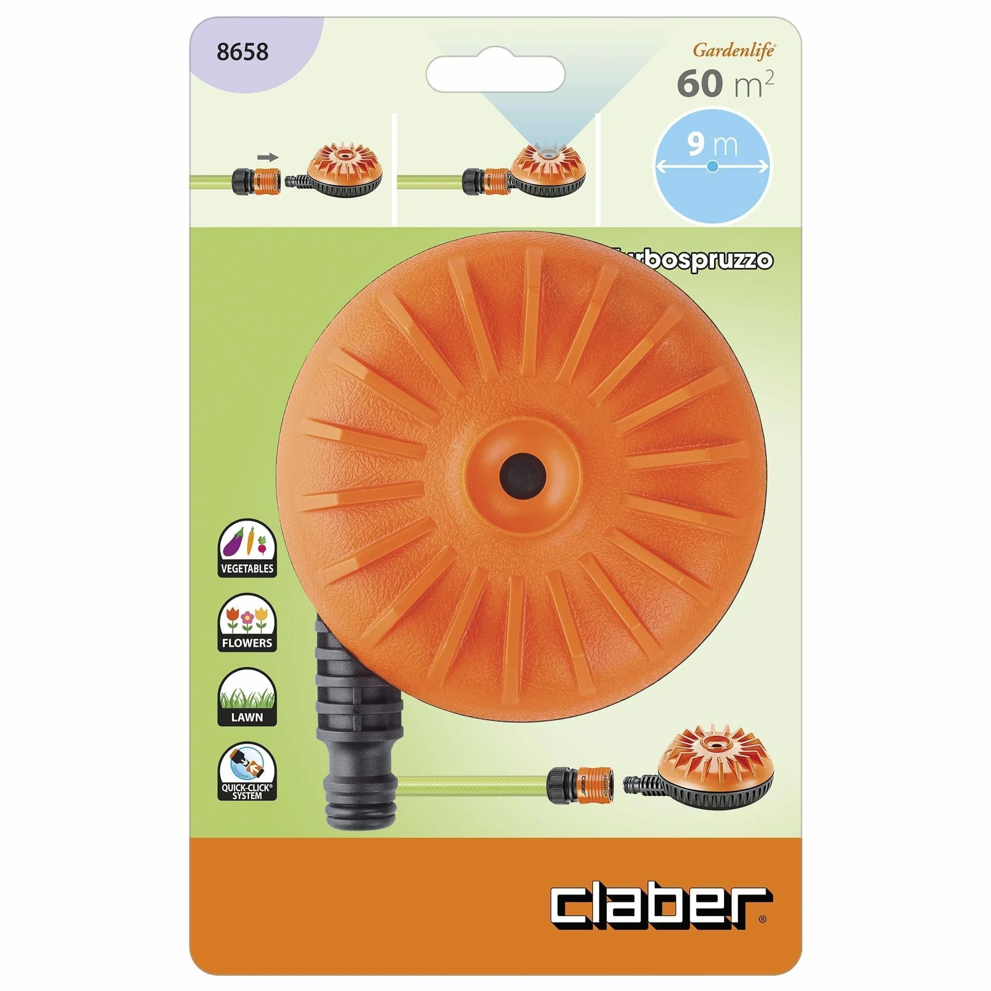 Claber 8658 Irrigatori Rotanti Turbo Spruzzo