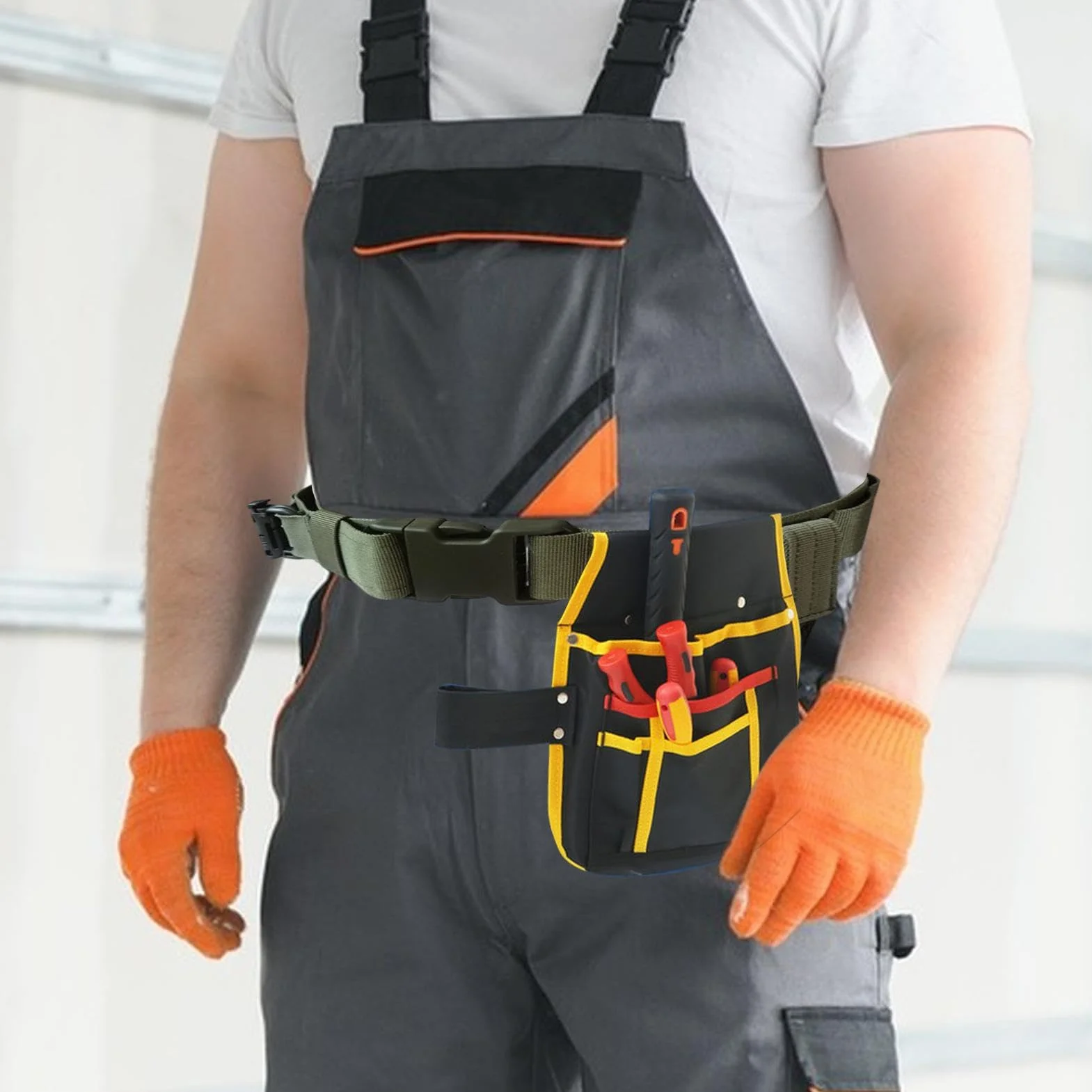 Cinture per attrezzi da uomo, cintura per attrezzi per elettricista, Cintura porta attrezzi regolabile per elettricista, Borsa per attrezzi da elettricista, comoda cintura per attrezzi da elettricista