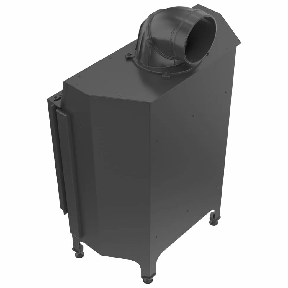 KRATKI Inserto per camino in acciaio a legna NADIA 13 kW Ø200 frontale A+ | Acciaio nero, efficienza 81%, classe A+. Ecodesign, BImSchV 2, Kratki PRO; per recupero calore.; combustione efficiente