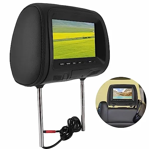 Lettore DVD per Poggiatesta per Auto, Monitor per Poggiatesta da 7 Pollici TV per Bambini Lettore DVD per Auto TV Portatile con Supporto per Poggiatesta Video 1080P