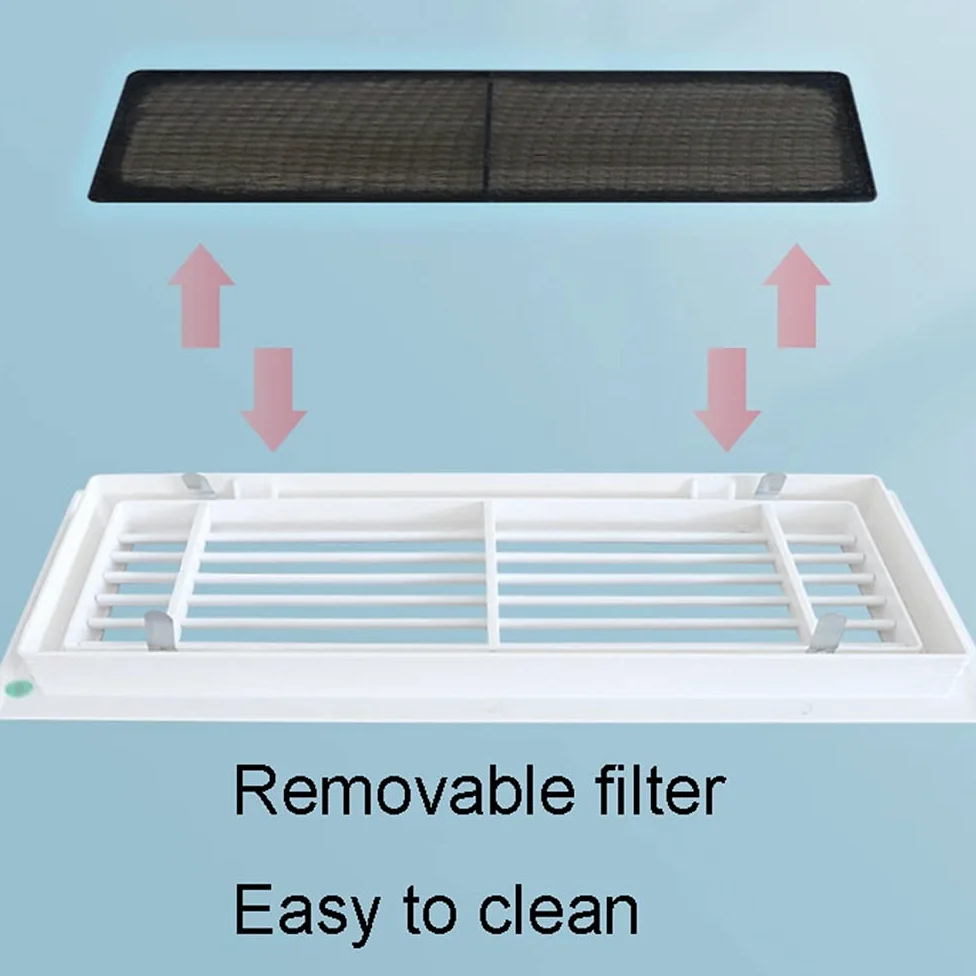 Griglie di ventilazione, in ABS, per aria condizionata e uscita dell'aria, 1 pezzo (griglie di ventilazione 1000 x 300 mm)