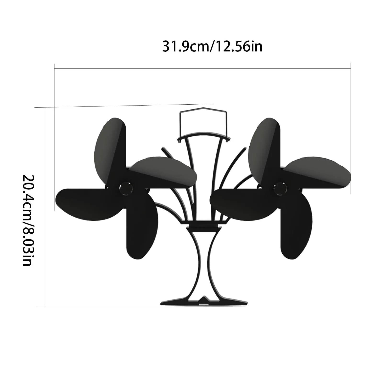 Ventilatore Per Stufa A Legna - Ventilatore Ecologico Silenzioso | Alimentato A Calore, Ventilatori Per Non Elettrici Per La Casa | Ventilatores Per Circolatore Di Riscaldamento Con Bruciatore