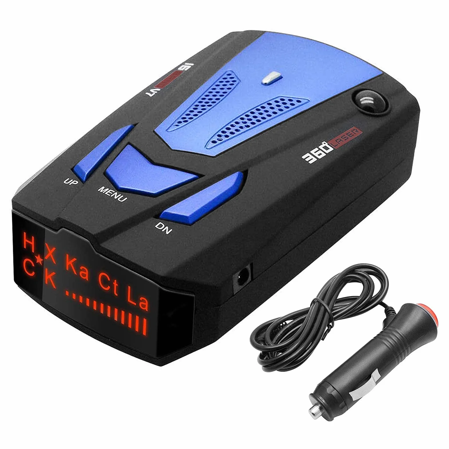 V7 Rilevatore radar, TOTMOX Car 16 bande V7 360 gradi GPS Speed Safe Anti Radar Laser Detector Digital Display Voice Alert Detector