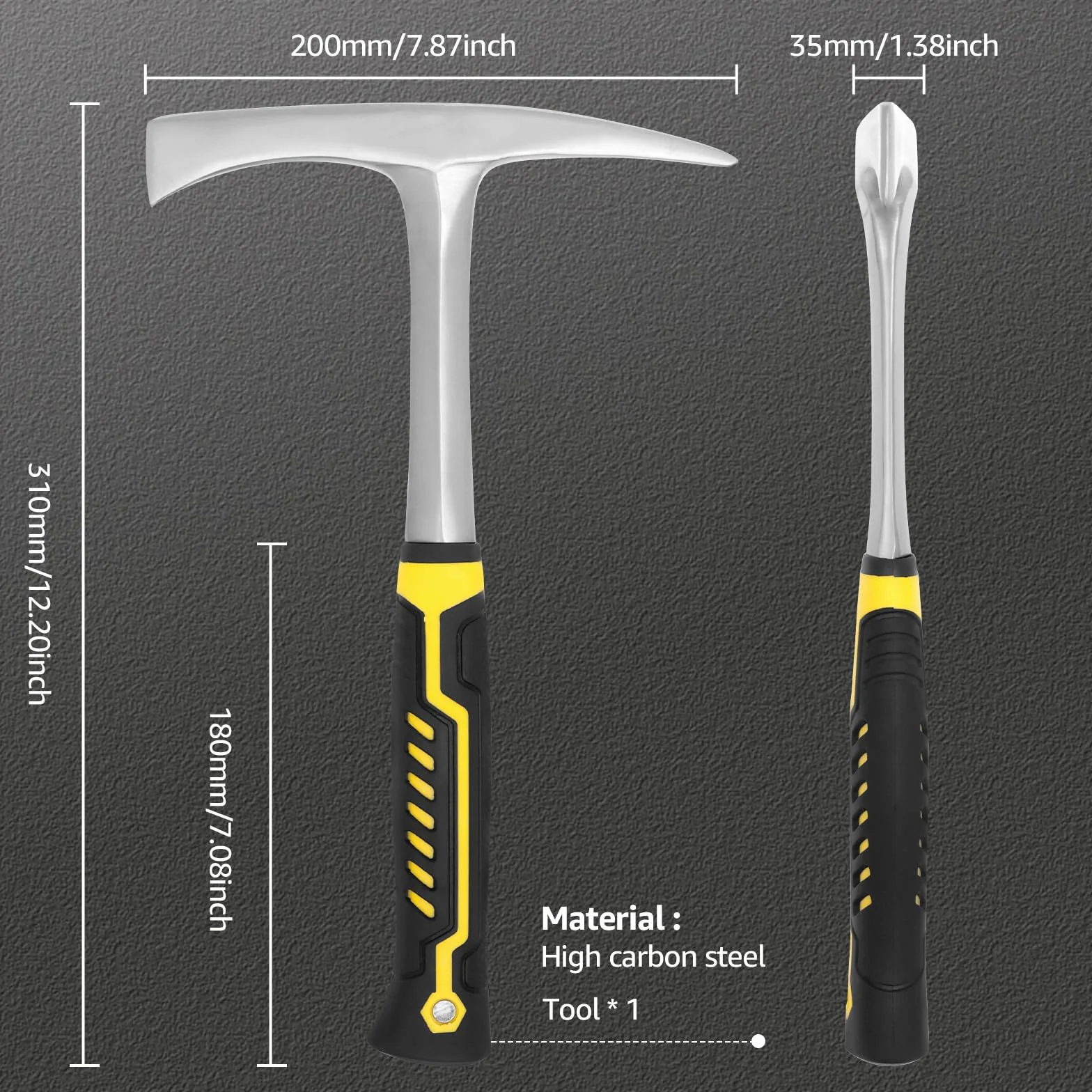 Martello per scalpello 31 cm ultra affilato per saldatura scorie manico ergonomico