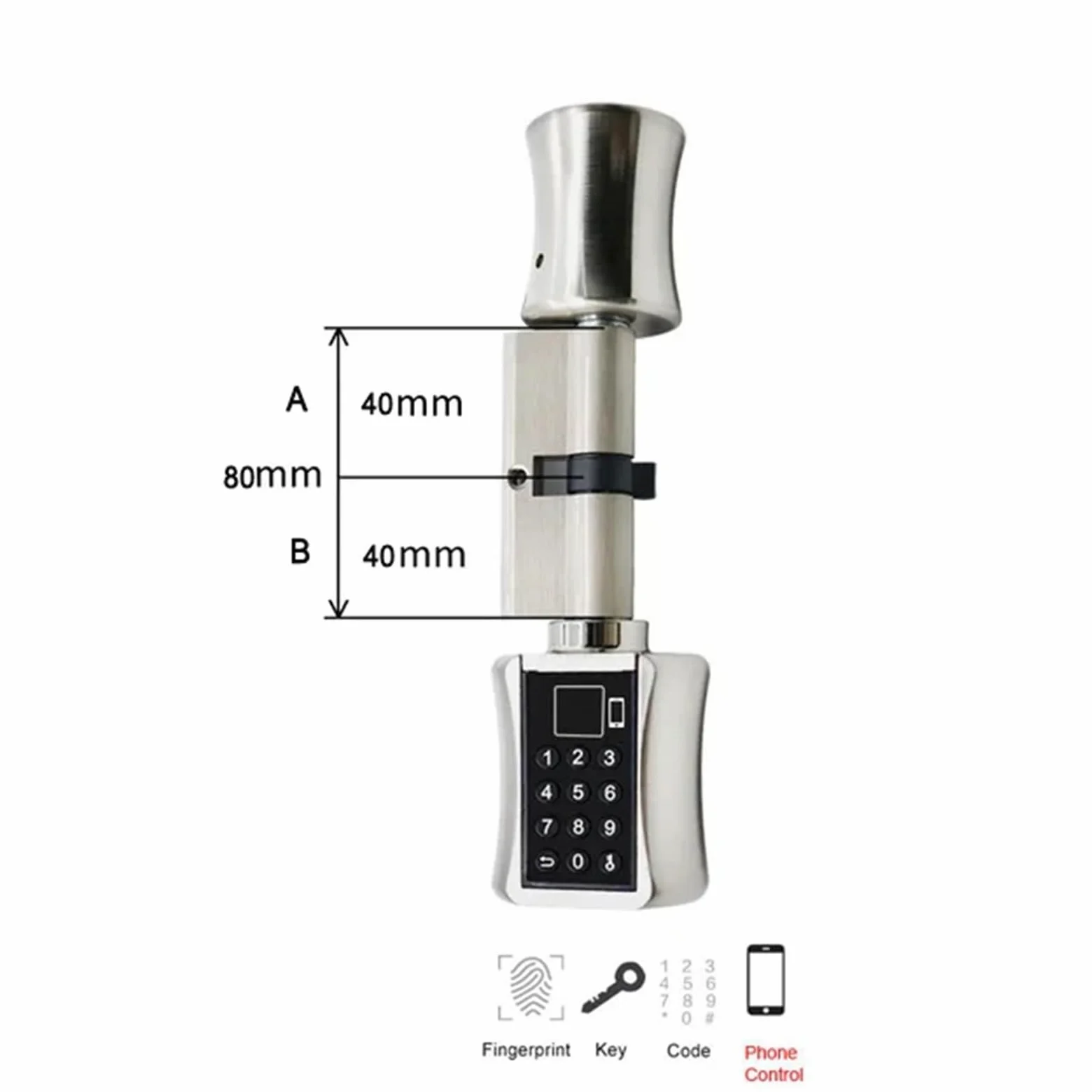 Serratura for impronta digitale di sicurezza elettronica for con codice Controllo APP Smart Life Anti-trapano Anti-Pick(A40 B40)