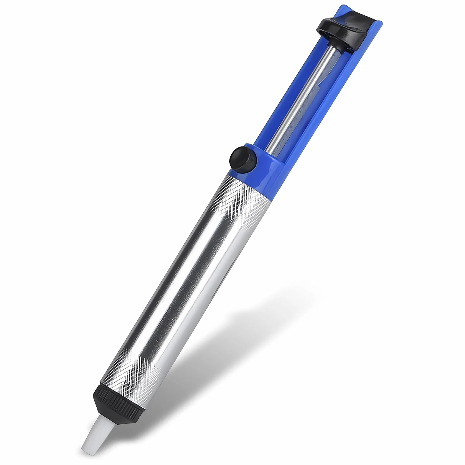 Pompa Dissaldante Alta Suzione Professionale in Alluminio per Saldatura Blu