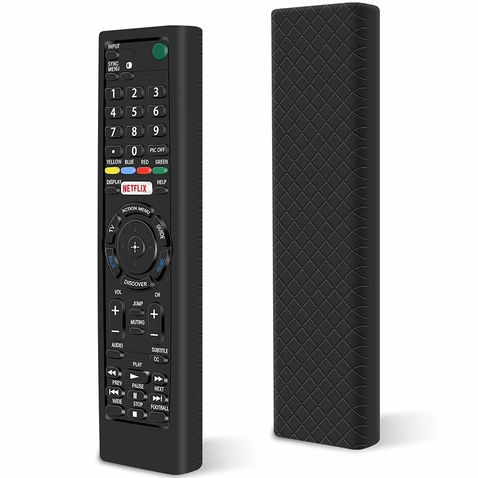 Custodia in Silicone Compatibile con Sony Bravia TV Telecomando RMT-TX100D RMT-TX300E RMT-TX310E RMT-TX200E RMF-TX200C per Sony Nuovo Sostitutivo Remote Protettiva Cover Anti-Scivolo Cassa (Nero)