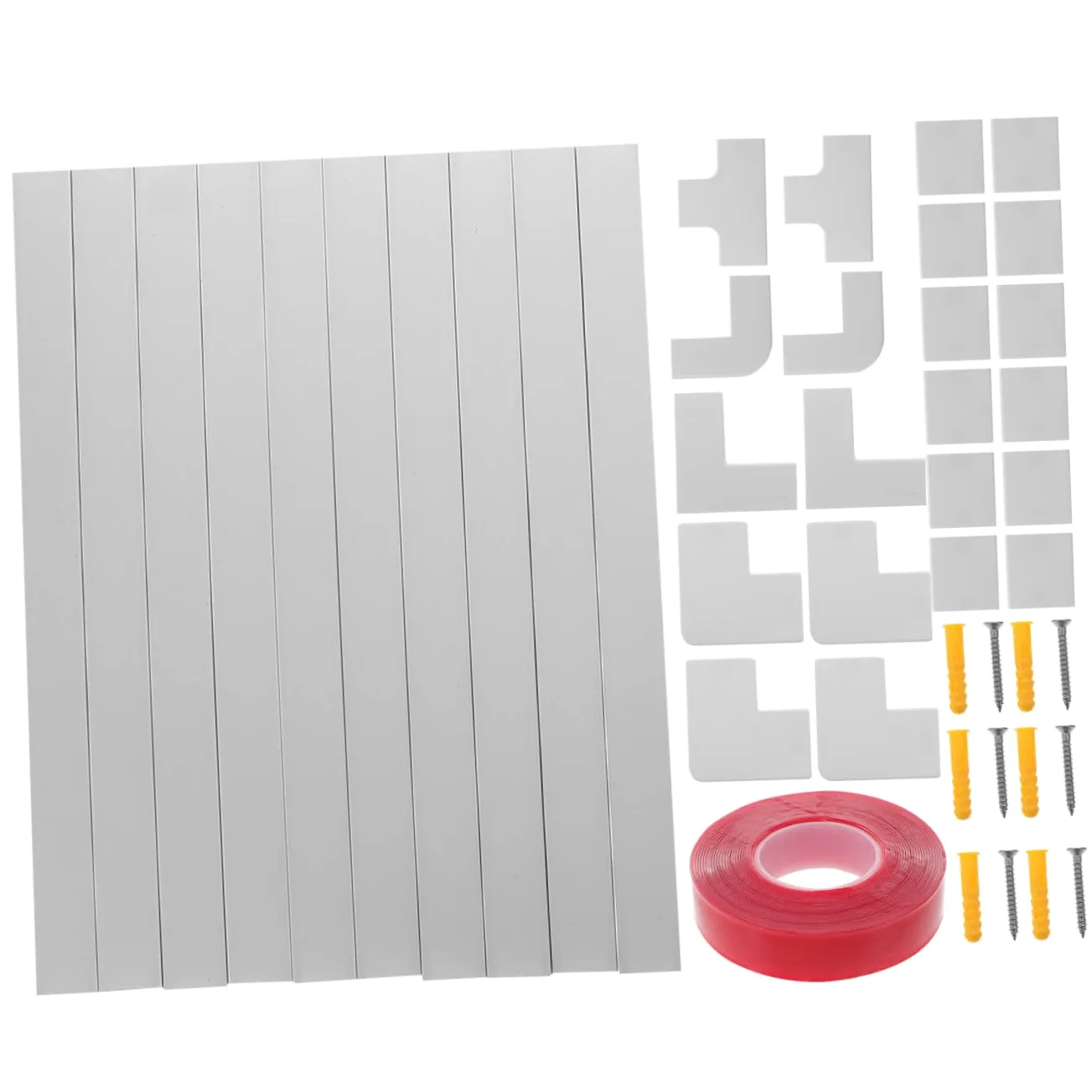 Mikikit Set Canalina Passacavi in Pvc Bianco 40mm Autoaderente Resistente al Fuoco per Ufficio e Casa per Nascondere e Organizzare Cavi Elettrici