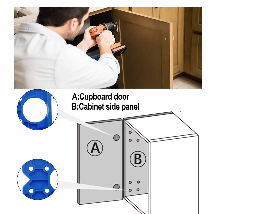 LUMIYA Set di Punte per Cerniera Nascoste Forstner 35 mm Fresa per guida di foratura