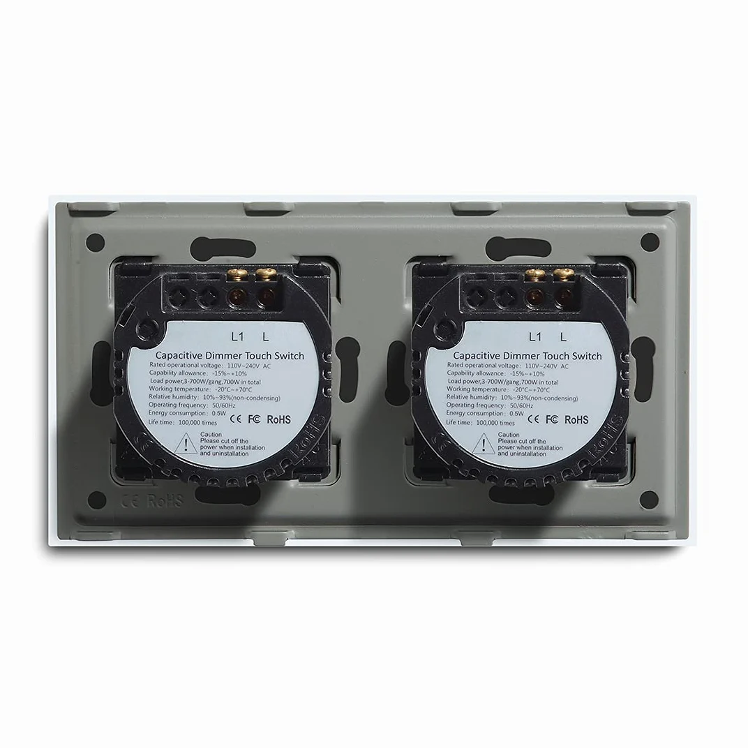 Doppia 1 Gang 1 Dimmer Dimmer Dimmer Switch Switch Pannello a Muro Interruttori a Sfera Touch Sensor dimmerabile(Golden)