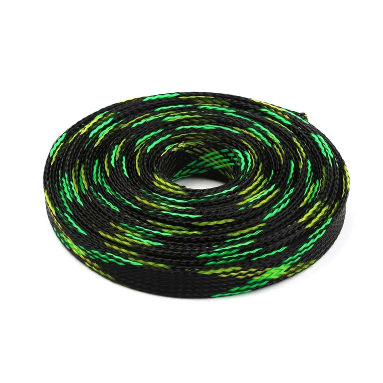 Guaina for cavi intrecciata espandibile da 20/50/100 m, guaina isolante protettiva for, for 4/6/8/10/12/15/20 mm per ufficio e casa TV/computer/audio(Black Green,15mm,50M)