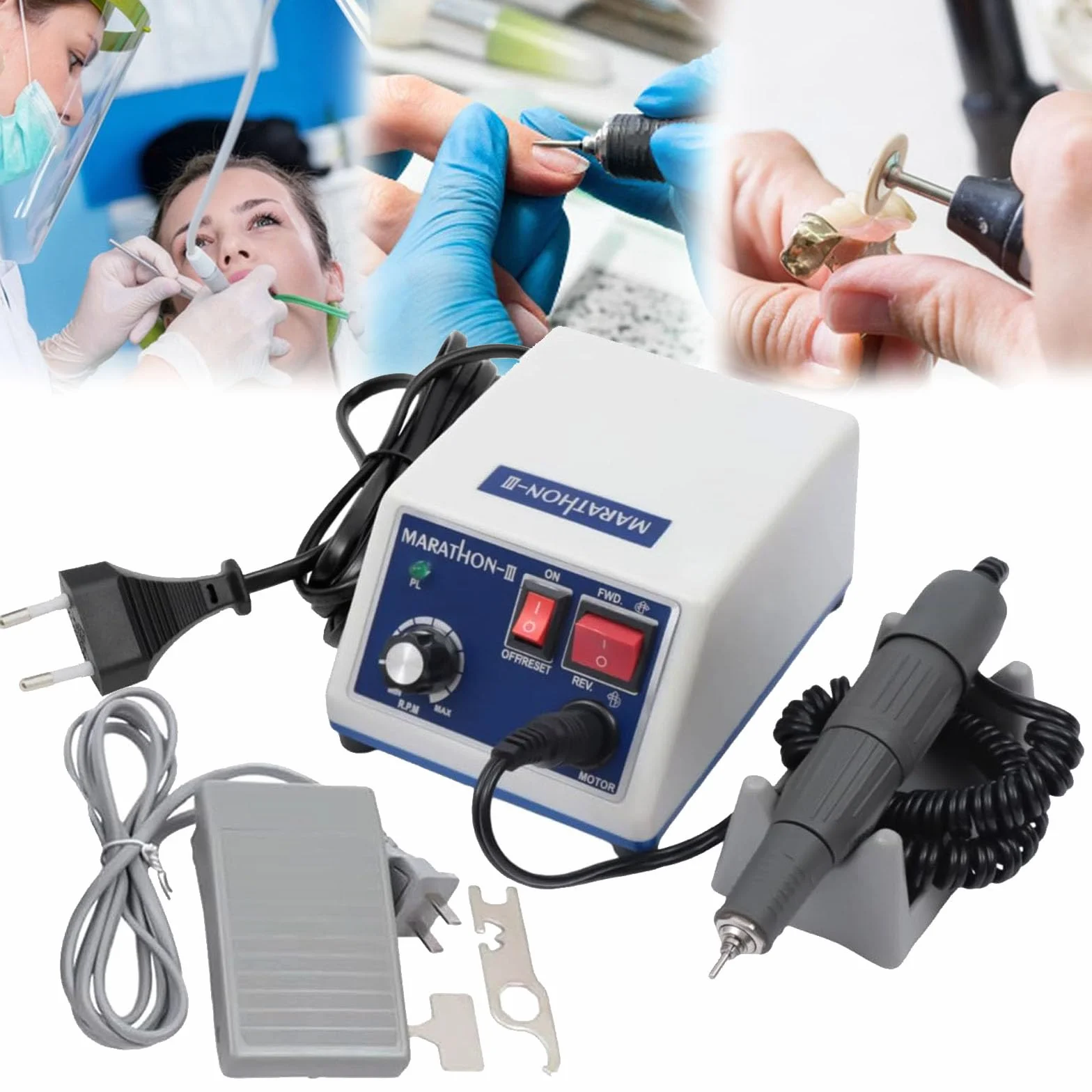 Lucidatrice Elettrica Per Micromotore 0-35000 Giri/Min 2,35mm Gioielli Ceramica Denti