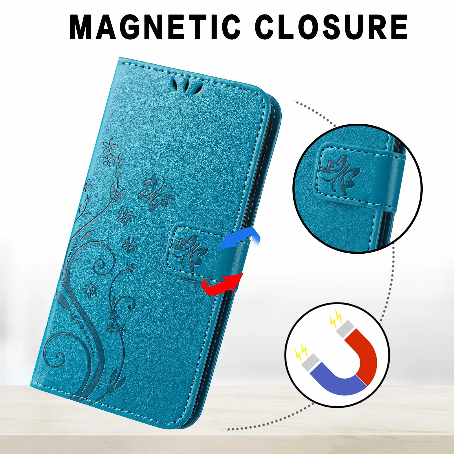 Cover per Samsung Galaxy A52 4G / 5G / A52S 5G, Custodia a Portafoglio in Pelle PU [Slot per Schede], Cover a Libro Flip Caso Custodia per Samsung A52 4G / 5G / A52S 5G, Blu