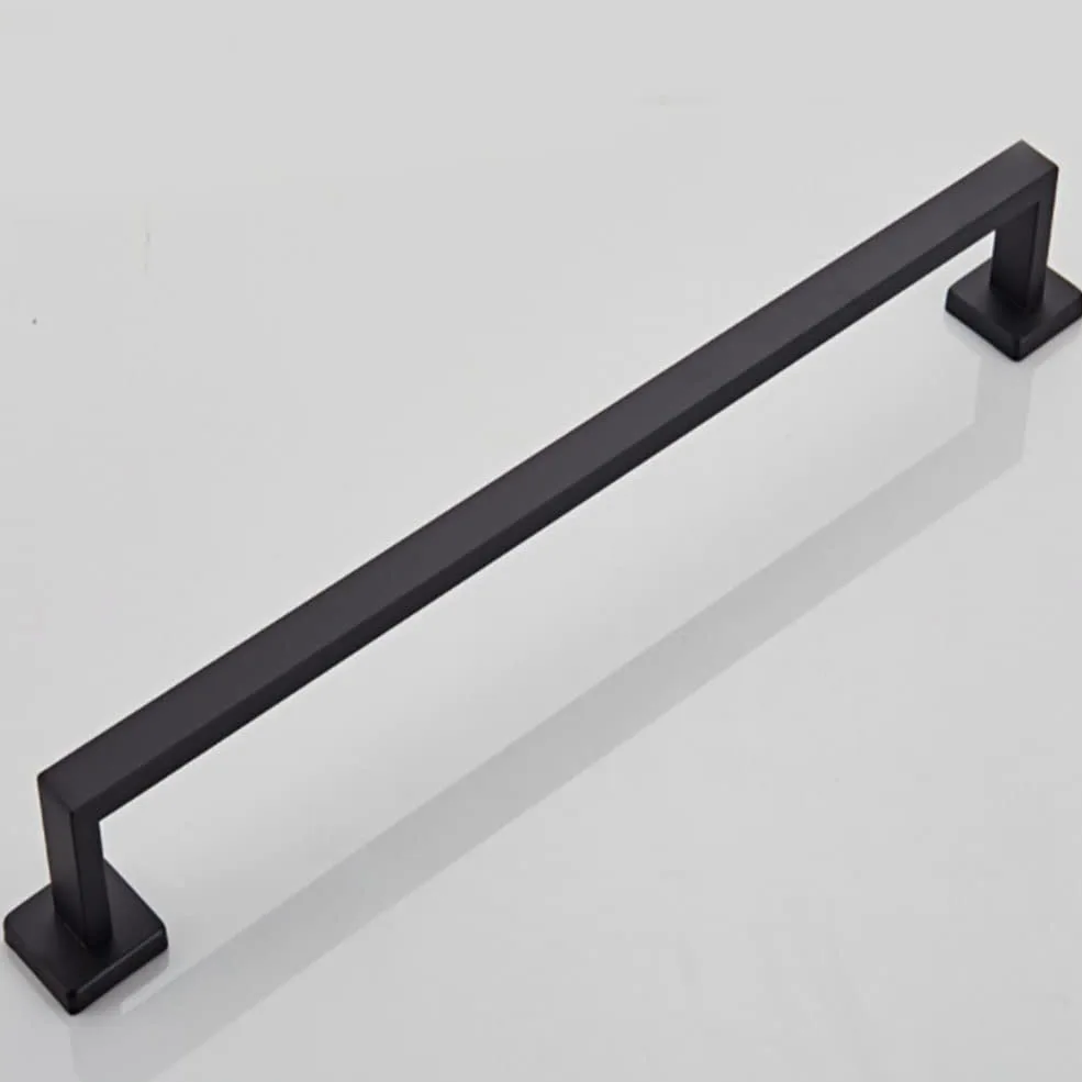 SUS304 - Barra portasciugamani in acciaio inox, 600 mm, colore: nero