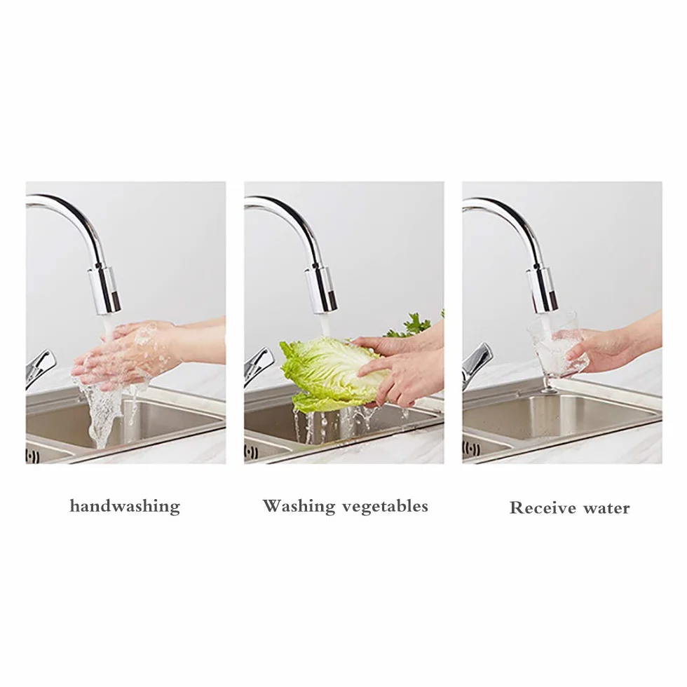 ALLOMN Rubinetto Intelligente Touchless con Sensore a Infrarossi per Risparmio Idrico M22 M24