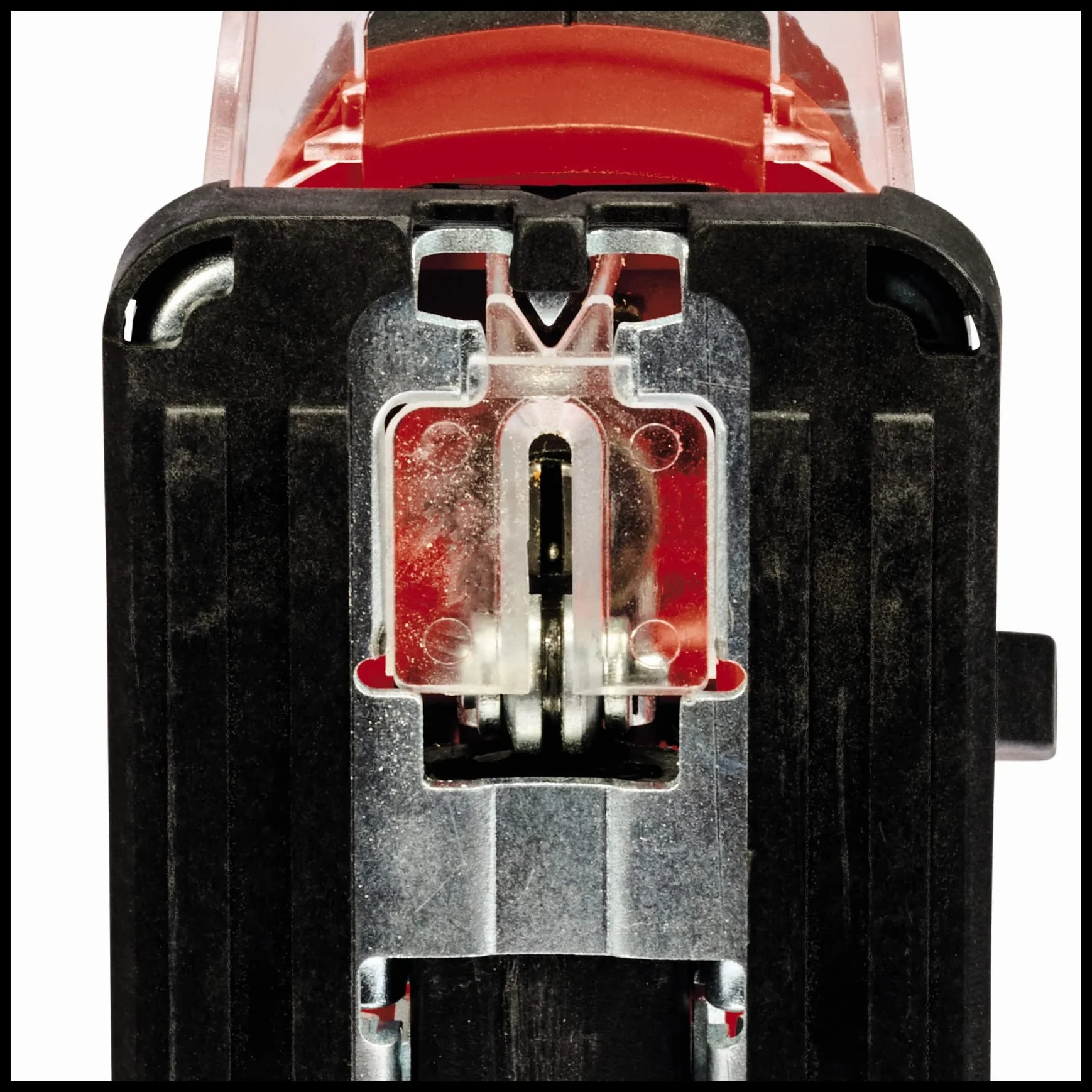 Einhell Seghetto alternativo a batteria TC-JS 18 Li (1x2,5 Ah) Power X-Change (ioni di litio, 18 V, movimento pendolare, attacco di aspirazione, batteria 1x 2,5 Ah, caricabatteria e valigetta)