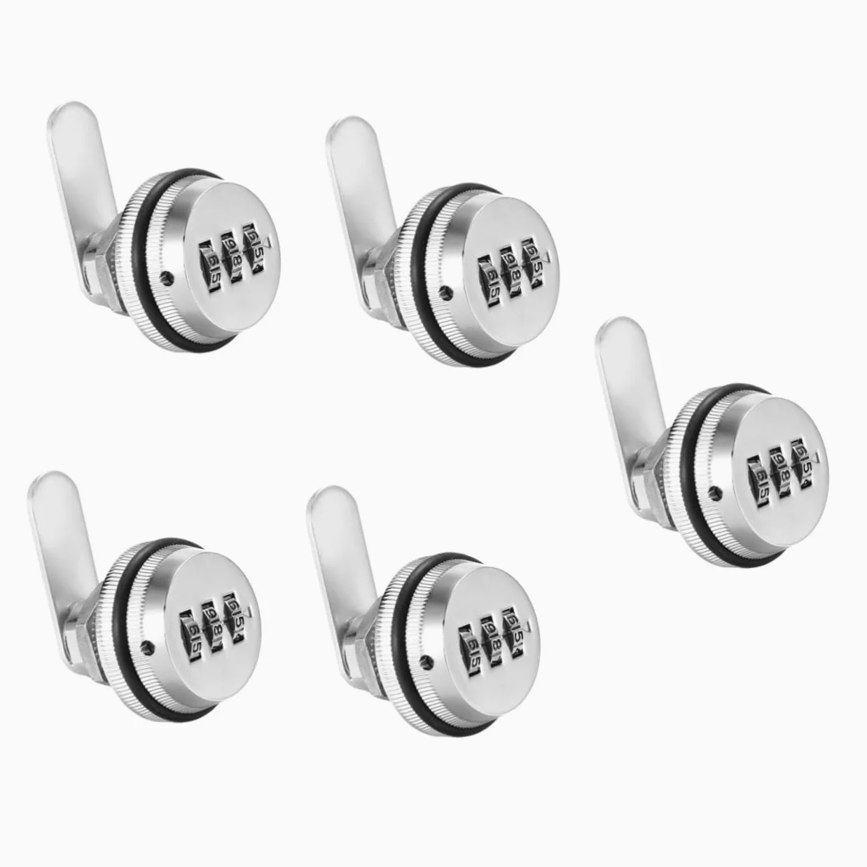 SHINEOFI 5 Pezzi Serratura con Combinazione per Armadietti Sicurezza per Armadi Design Elegante e Adatta per Ufficio e Casa