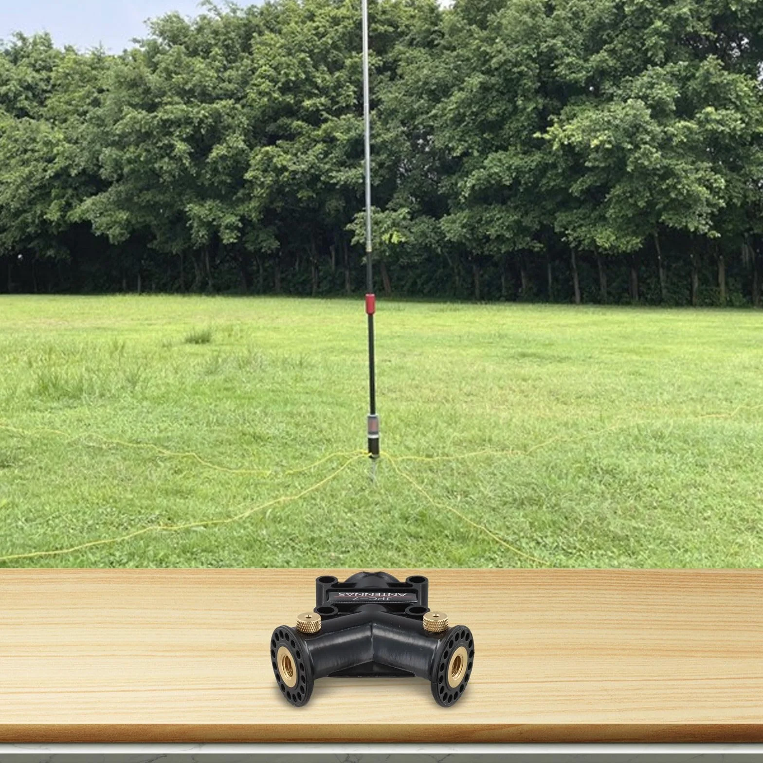 Base antenna a V per JPC-7 M10 5,58 m, supporto portatile in alluminio con filettatura M10 per comunicazioni radio esterne, nero