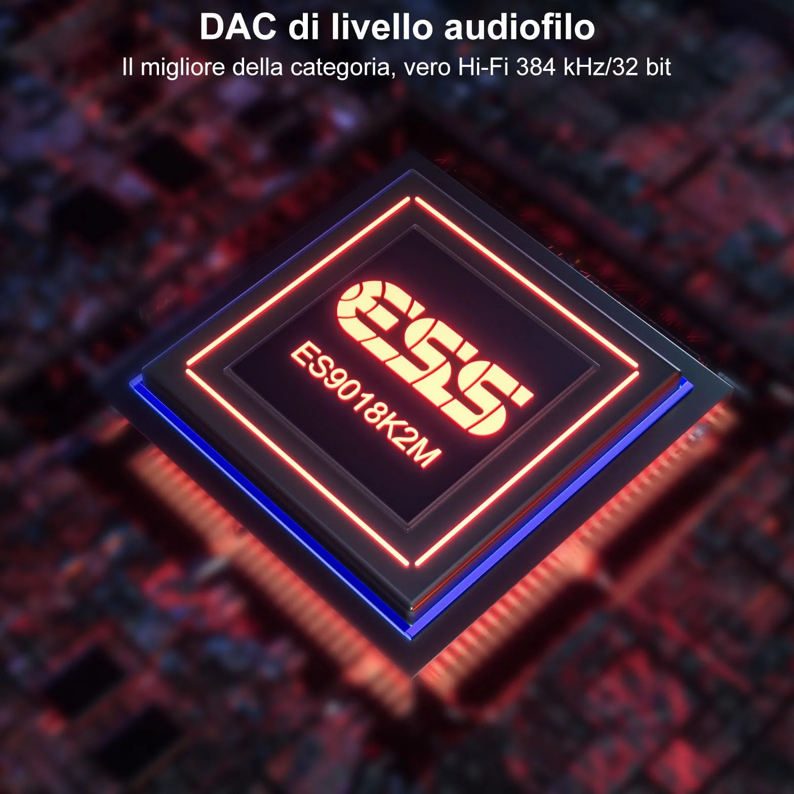 1Mii DS220 Ricevitore Bluetooth HiFi, Adattatore Bluetooth 5.3 Audio con DAC Audiofilo, Hi-Res LDAC/aptX HD/Bassa Latenza, con Uscita Ottica/RCA, Display OLED Modalità EQ per Stereo