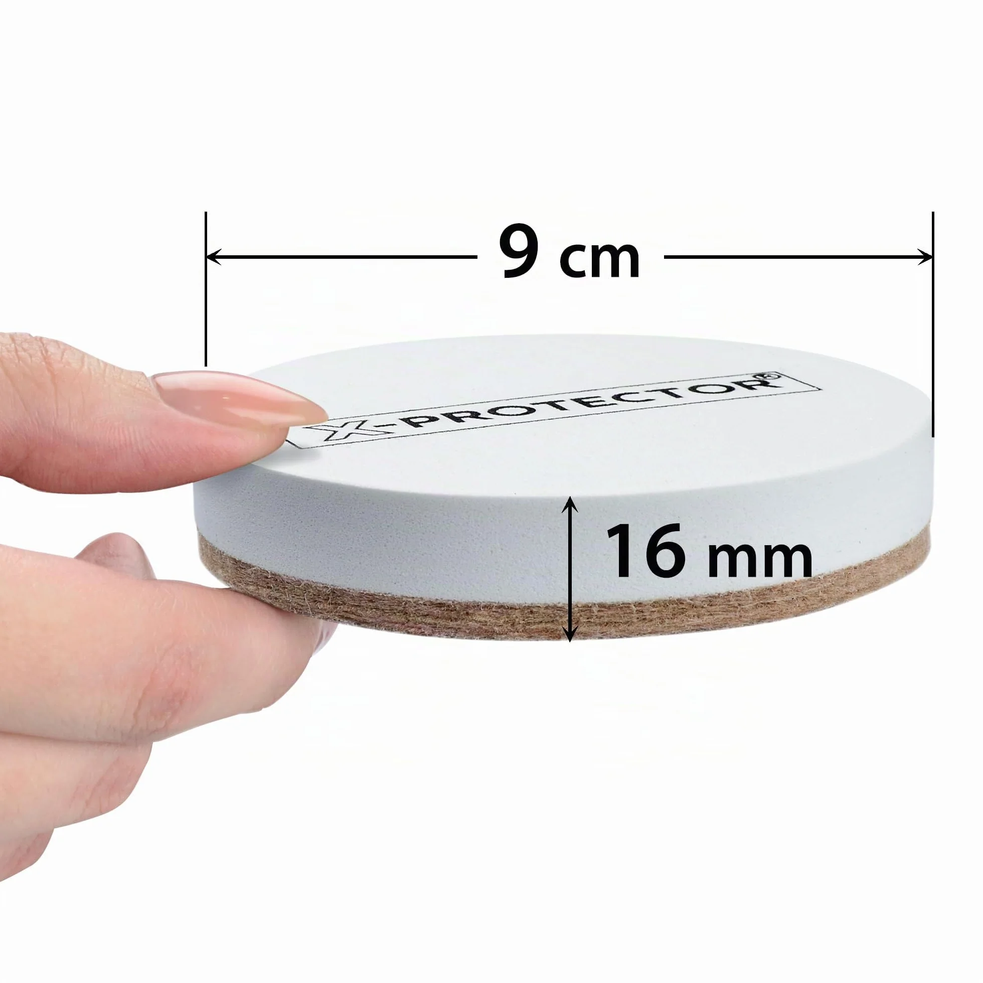 Scivoli in Feltro X-PROTECTOR 8 Pezzi ⌀ 9cm per Mobili Pesanti