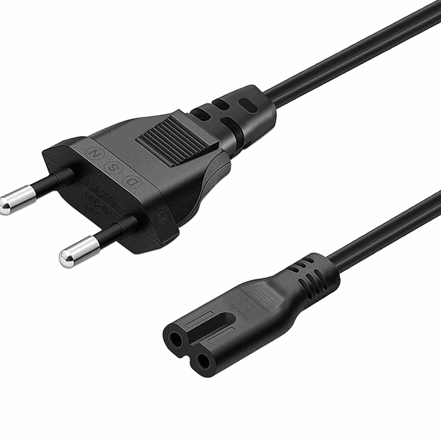 CABLEPELADO - Cavo alimentazione tipo C7, Euro 8, compatibile con Samsung, Toshiba, LG, Philips, Sharp, Sony, monitor, DVD, stampante, radio, Blu-ray, Playstation, Xbox, colore nero, 1,5 metri