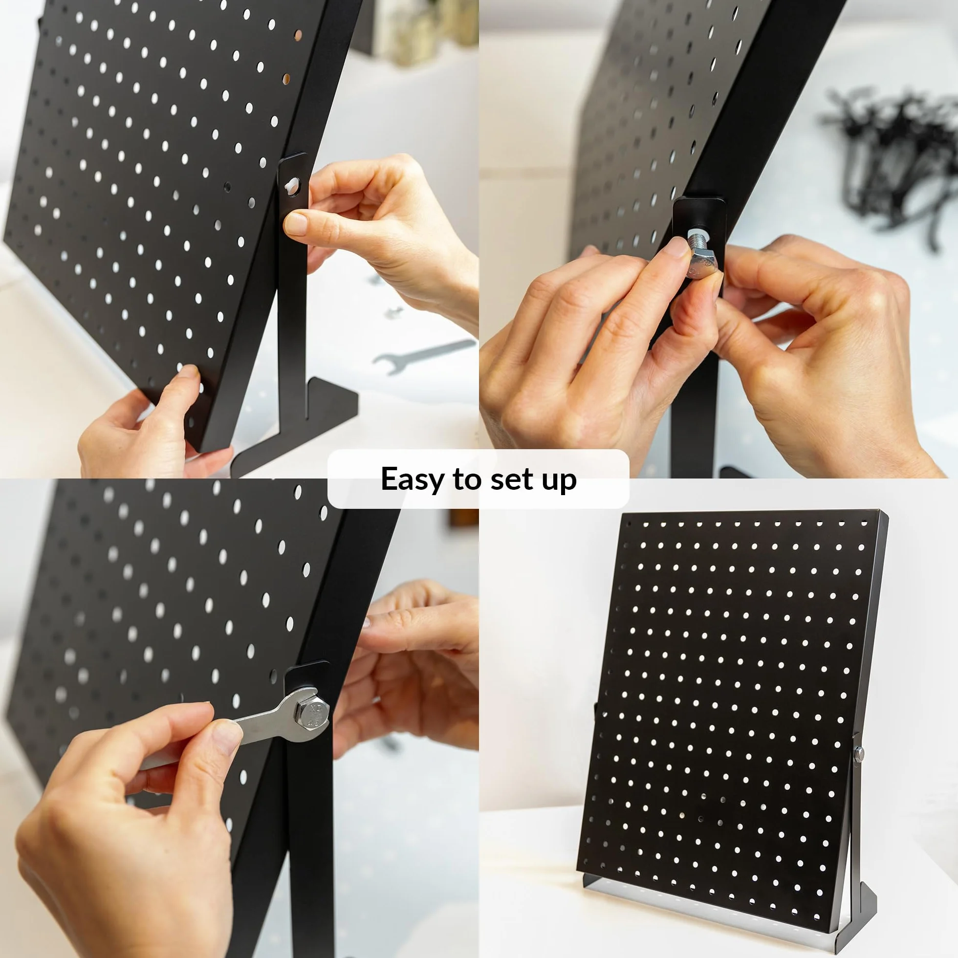 ODOXIA Pegboard Pannello portautensili Ganci neri per casa negozio ufficio