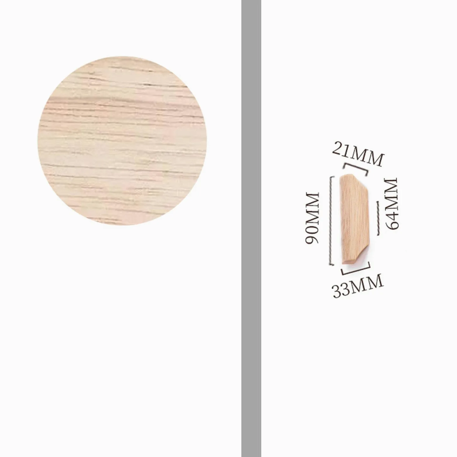 Pomelli per cassetti in legno di faggio, per mobili, porte, armadi, armadi, maniglie a forma di fiocco in legno di gomma (90 mm)
