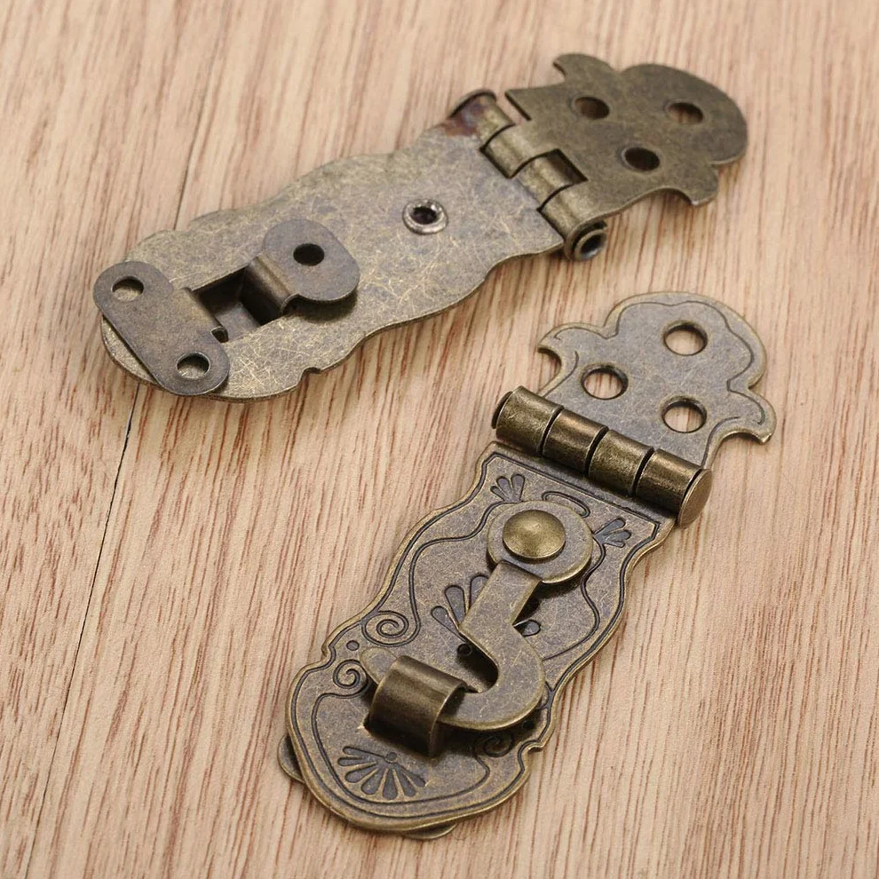 Cerniere per Notebook in Stile Vintage 90 Gradi Metallo Bronzo Anticato Chiusura a Gancio