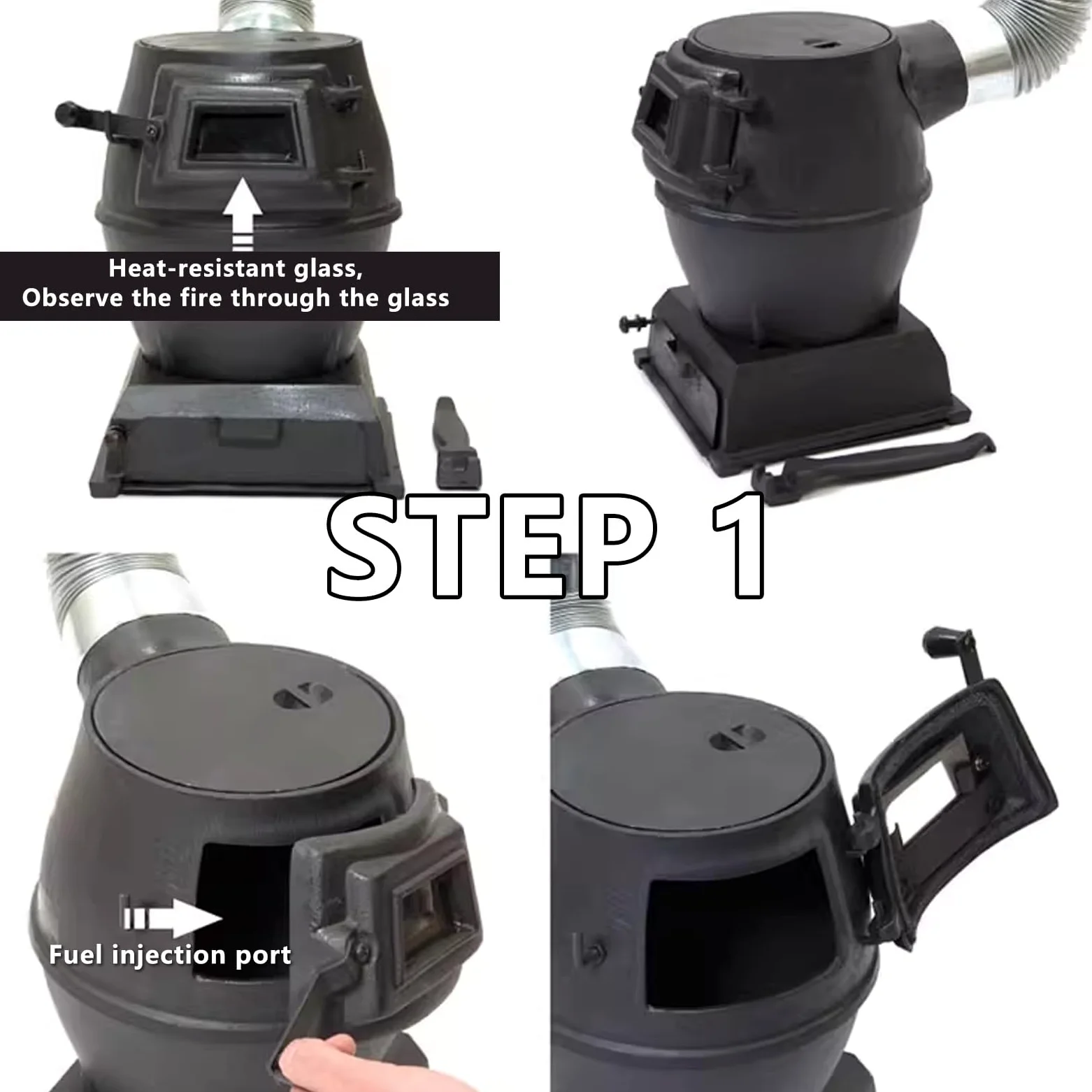 Stufa a Legna Cucine da Campeggio Il Design Senza Fumo e Adatto All'uso in Tende Rifugi e for Cucinare Riscaldare e Fare Barbecue Quotidianamente