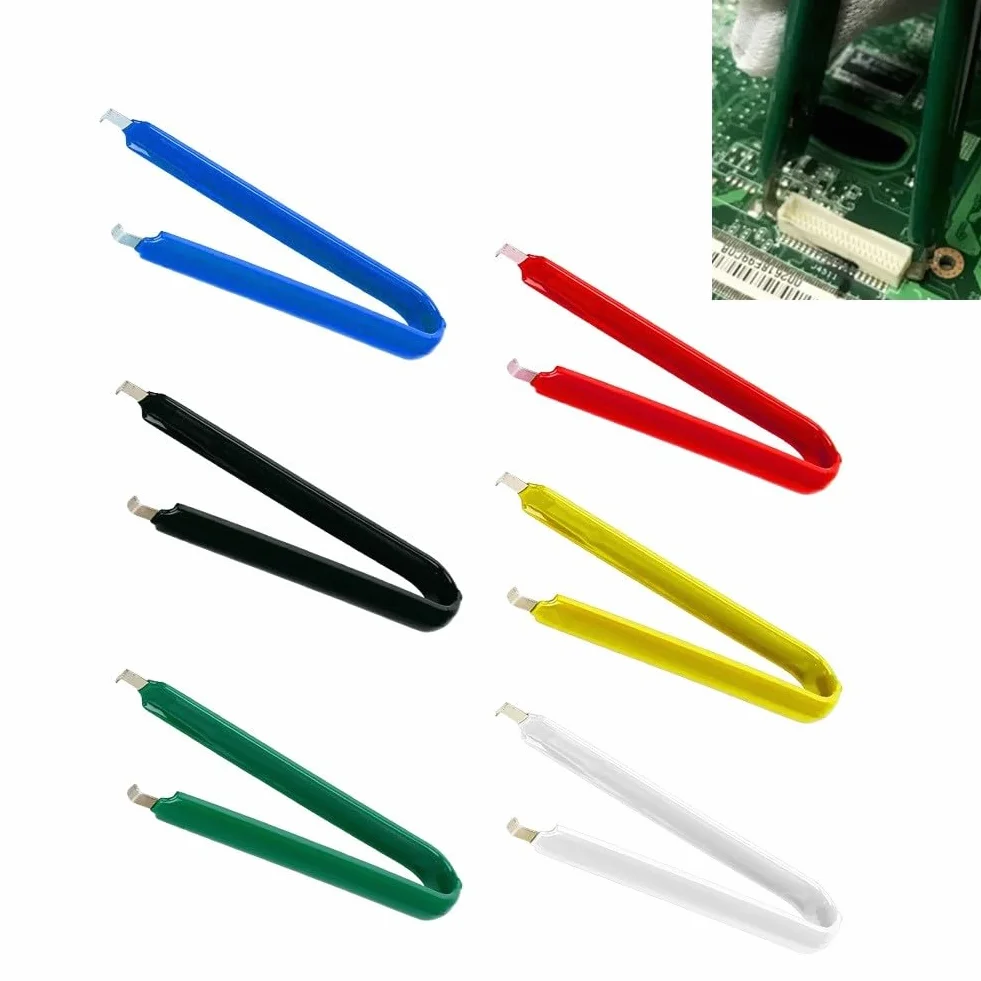 Set estrattori chip IC piatti tipo U riparazione circuiti stampati ROM 20-80 pin molla assistita rosso