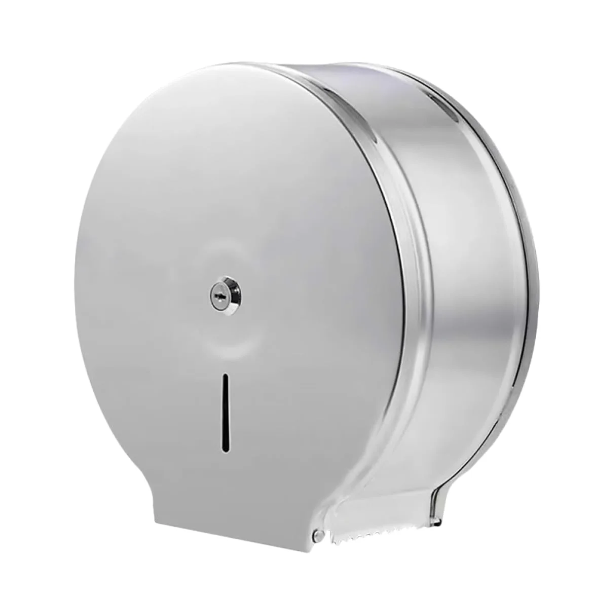 Porta Rotolo Carta da Muro Rotondo in Acciaio Inox 1 Pezzo | Argento, Stile Moderno, per Bagno e Toilette, Installazione Semplice, Design Unico