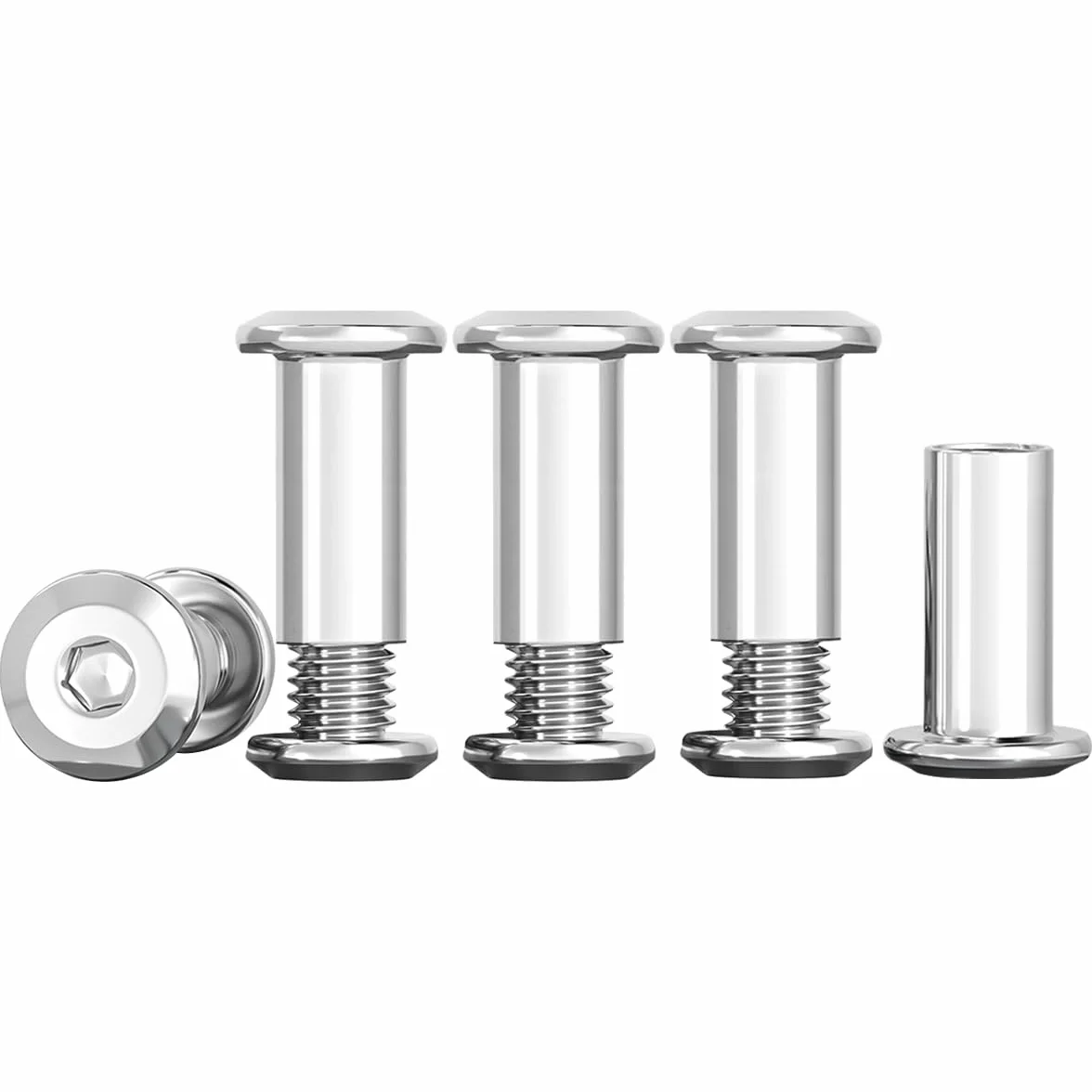 Drenky Viti Di Collegamento M4 In Acciaio Inox A2 V2A Dado A Manicotto M4x20mm Per Mobili, Armadi, Tavole Di Legno, 10 Pezzi