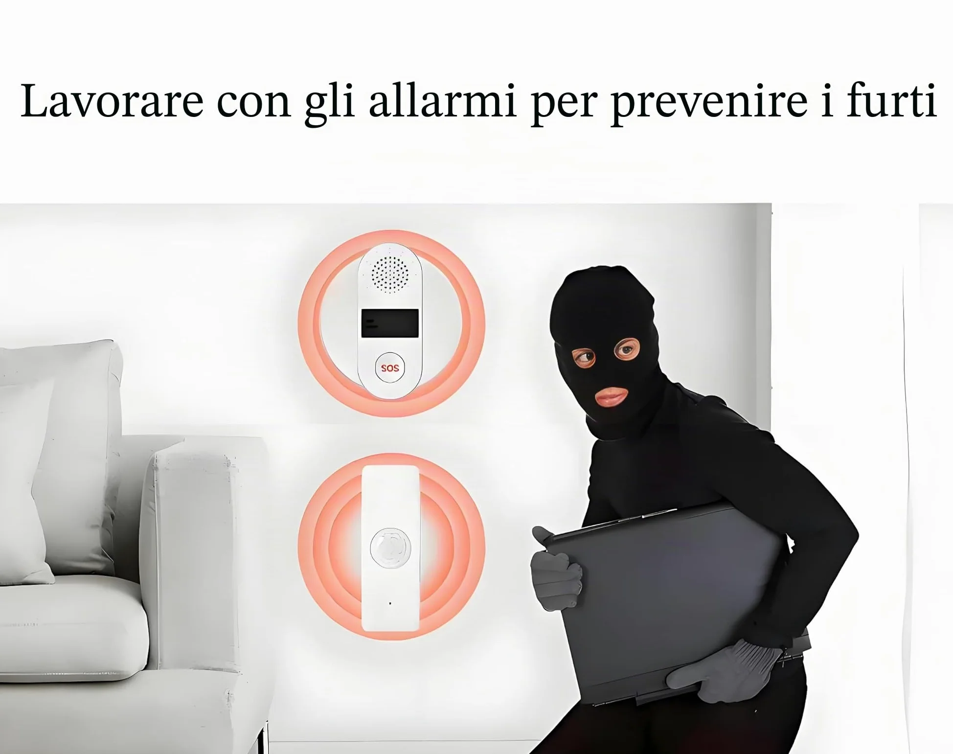 Confezione da 3 sensori di rilevamento del movimento, dispositivo di sicurezza per la casa intelligente con angolo ampio 105°, app Tuya, integrazione Alexa, WiFi, a batteria, per interni ed
