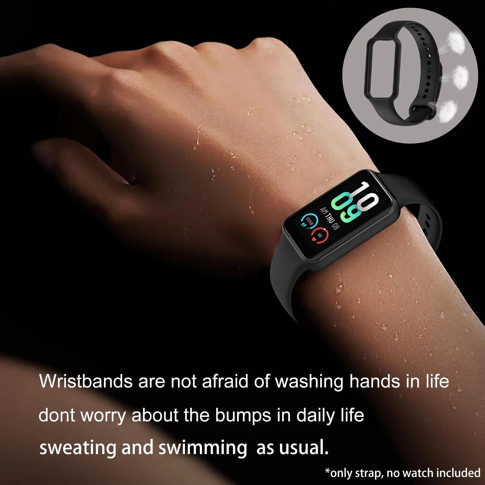 BDIG Cinturini per Amazfit Band 7,6 PCS Braccialetti in Silicone Colorati di Ricambio Anti-Perso,Accessori Tracker per Amazfit Smart Band 7 Compatibili con Polsi da 145mm a 220mm