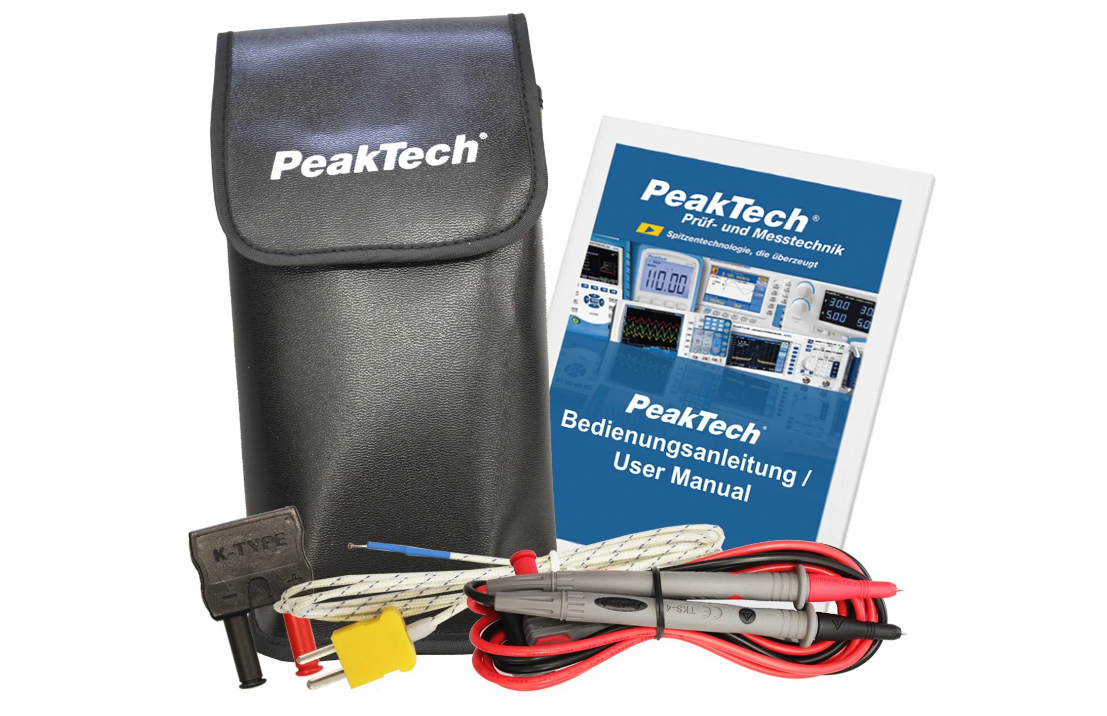 Peaktech 1625 – Pinza Ac/Dc 1000A, Multimetro Digitale, Pinze Amperometriche, Tüv/Gs, 4000 Conteggi, Voltmetro senza Contatto, Amperometro, Tester di Continuità - Max 600 V
