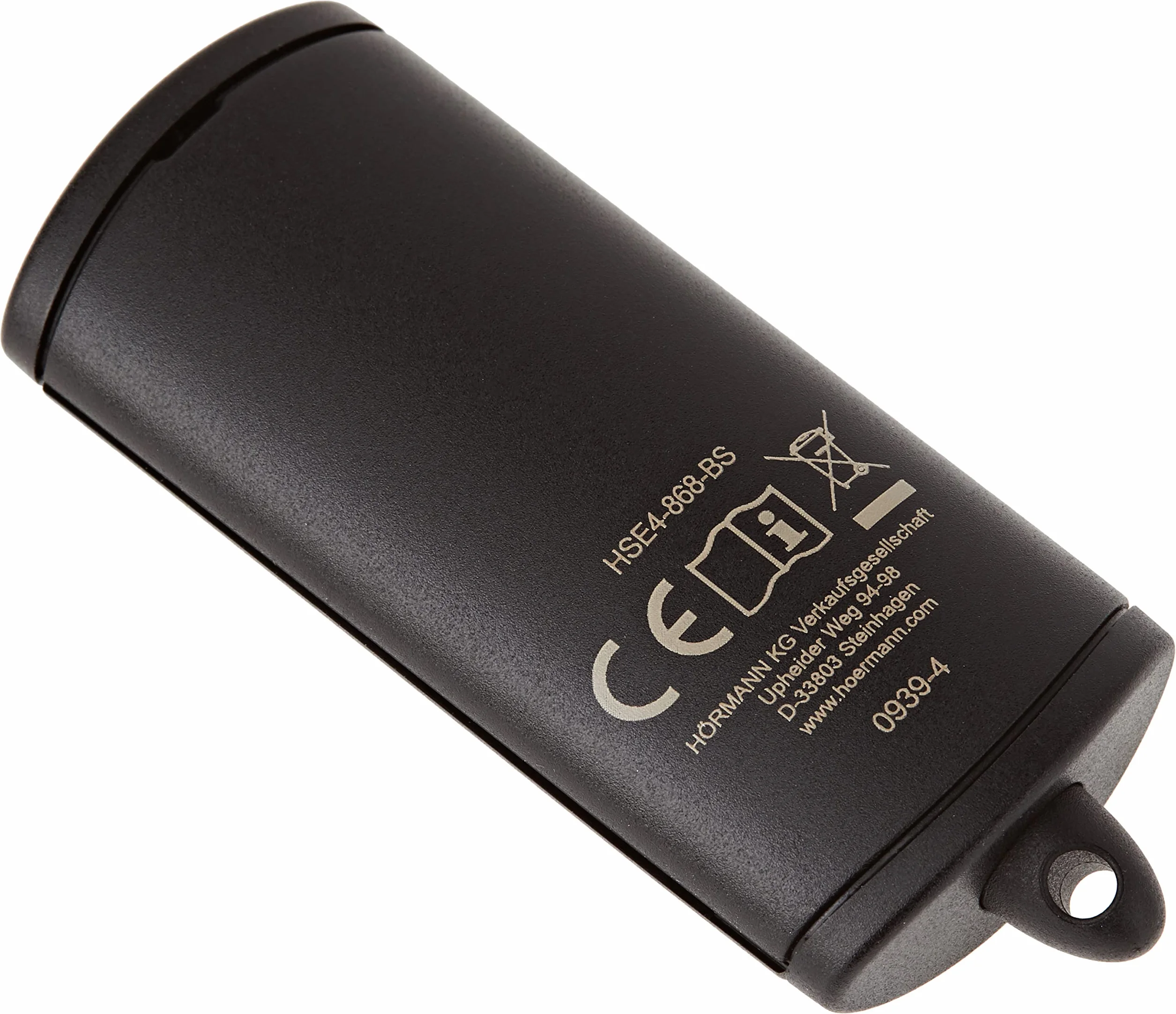 Telecomando Hörmann HSE4 BS con 4 funzioni a pulsante, BiSecur wireless, nero