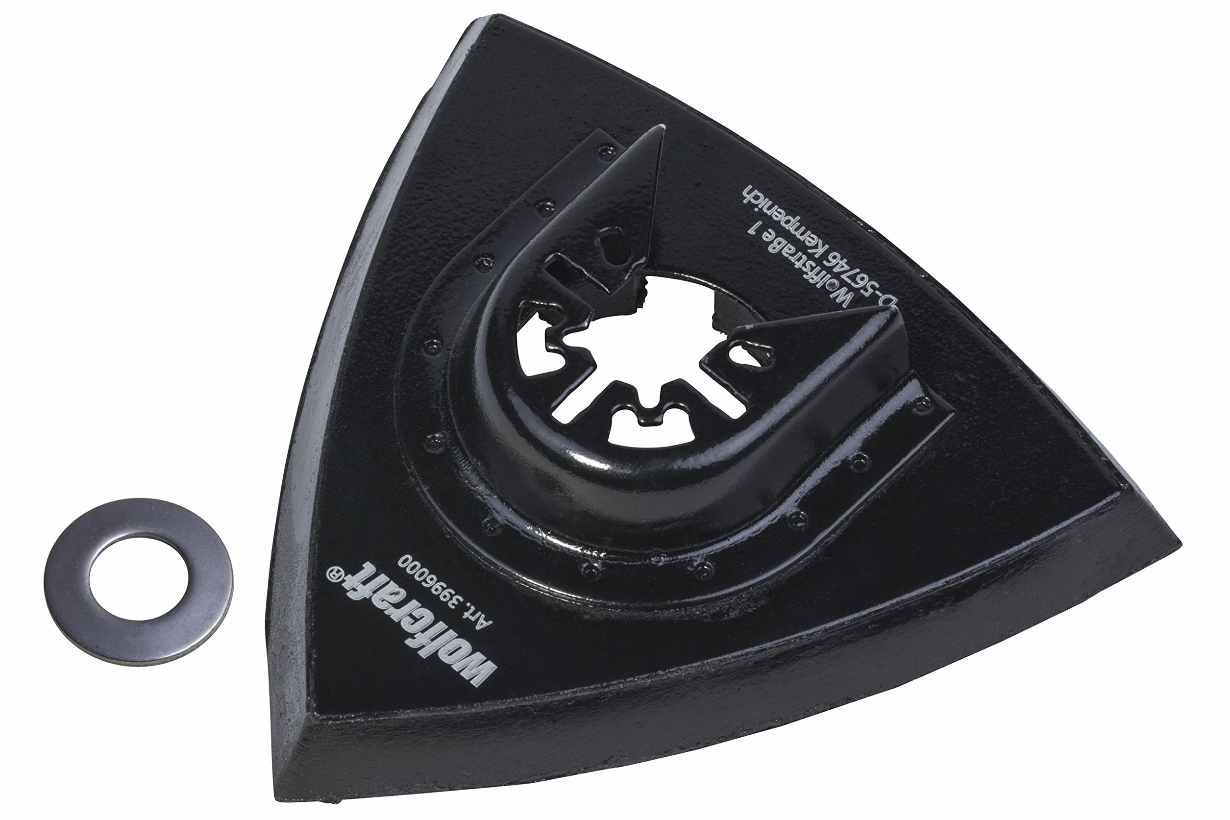 wolfcraft Piastra di levigatura velcrata PRO per multifunzione attacco universale