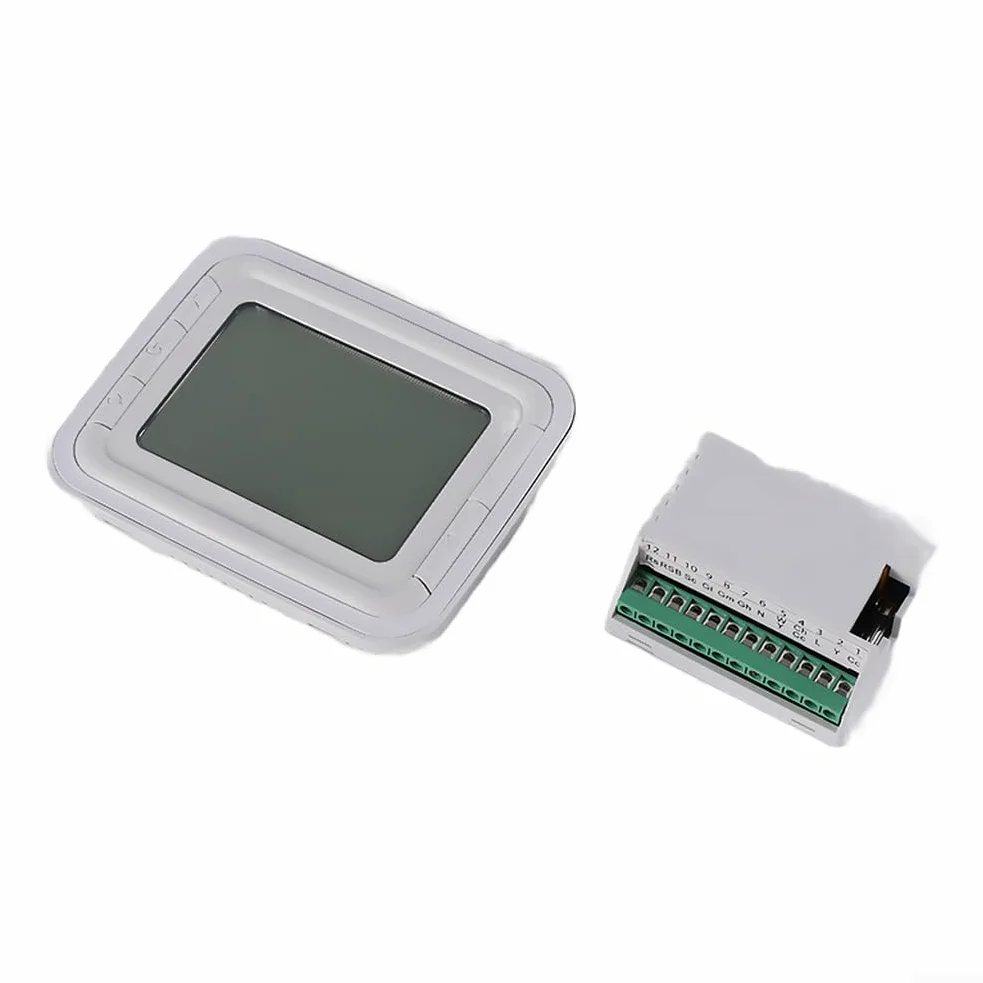 Termostato programmabile con display LCD per termosifone, controllo valvola AC220V, verde