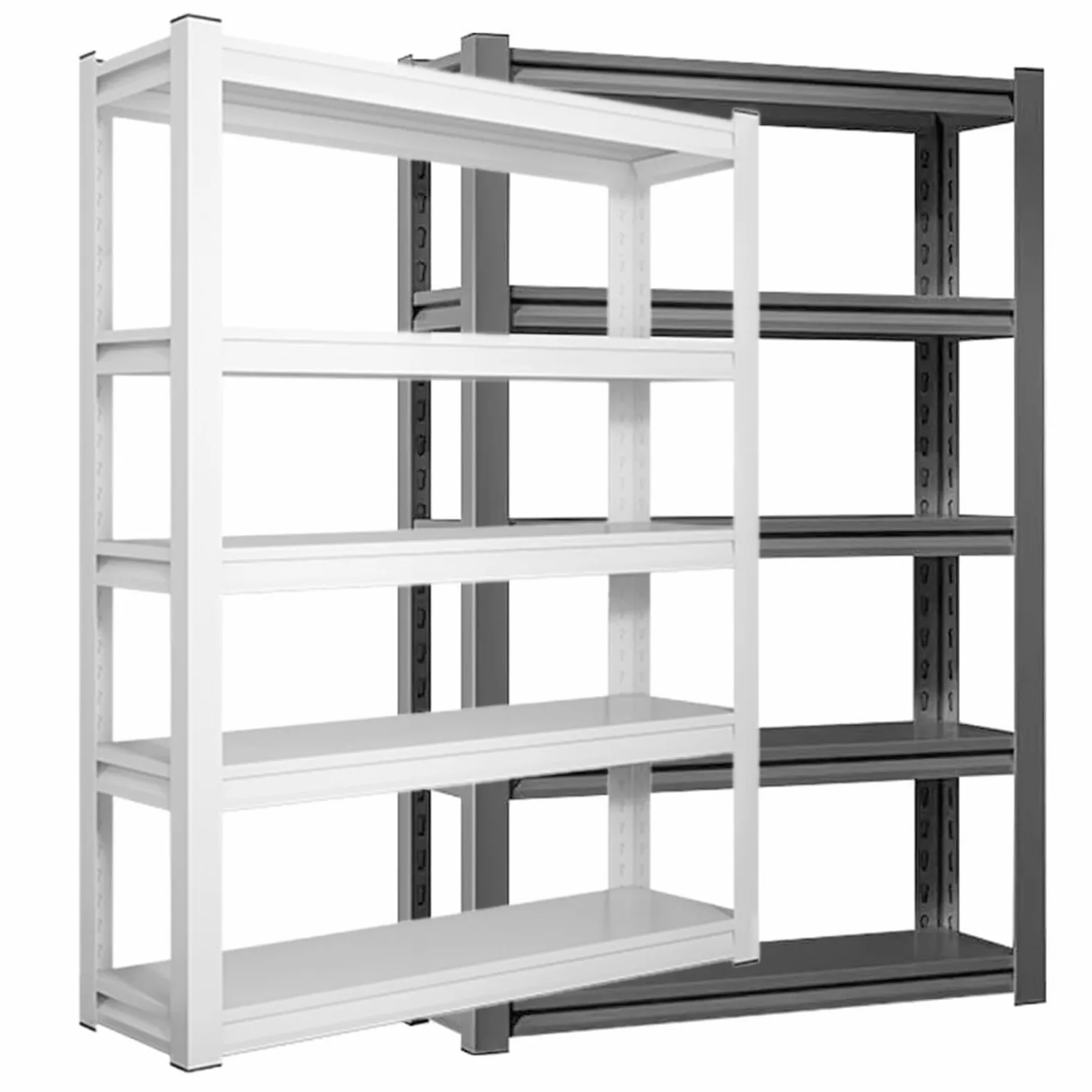 Scaffalatura in acciaio resistente a 5 ripiani, regolabile, per garage, magazzini e cantine, facile da montare, 182,9 x 88,9 x 50,8 cm (altezza x larghezza x profondità), durevole e stabile