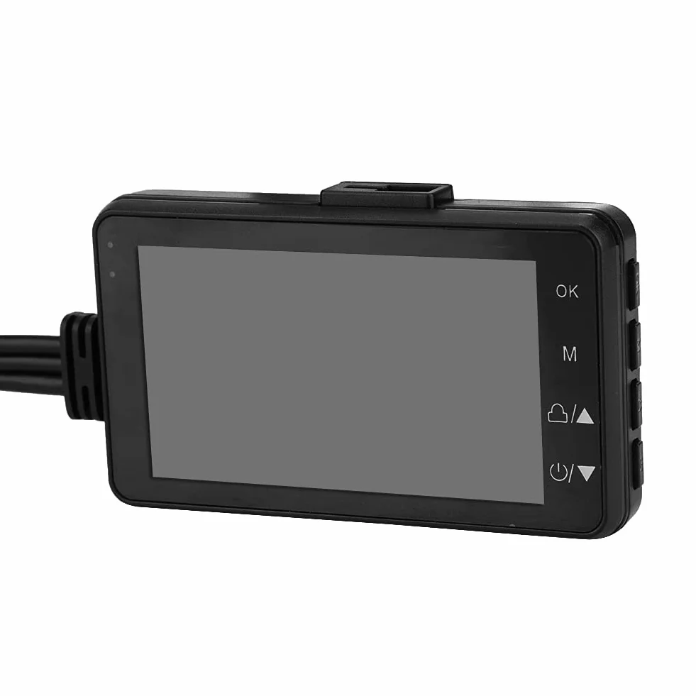 Akozon pollici HD 1080P Registratore per moto di telecamere di registrazione per motocicletta Fotocamera per soffiaggio a specchio Impermeabile 120 ° Grandangolare Dual