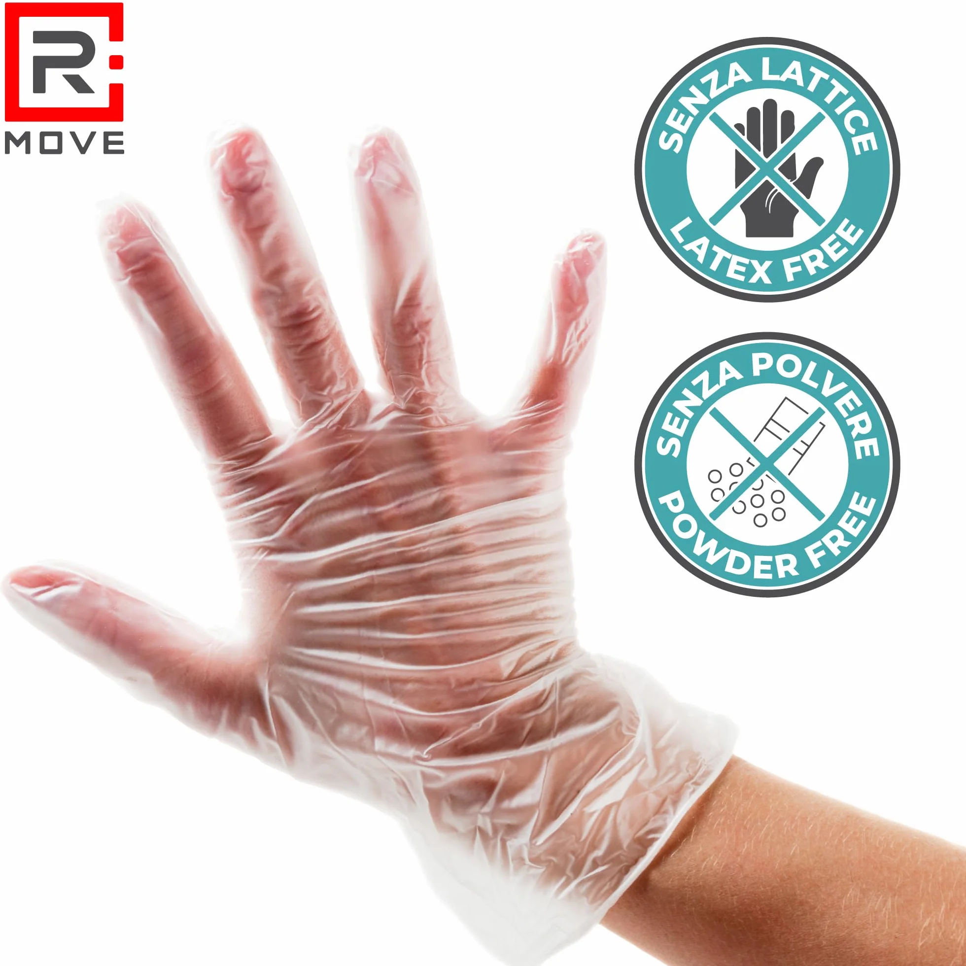 Guanti in vinile monouso M senza polvere 1000 pezzi ambidestri usa e getta per alimenti non sterili senza lattice ipoallergenici