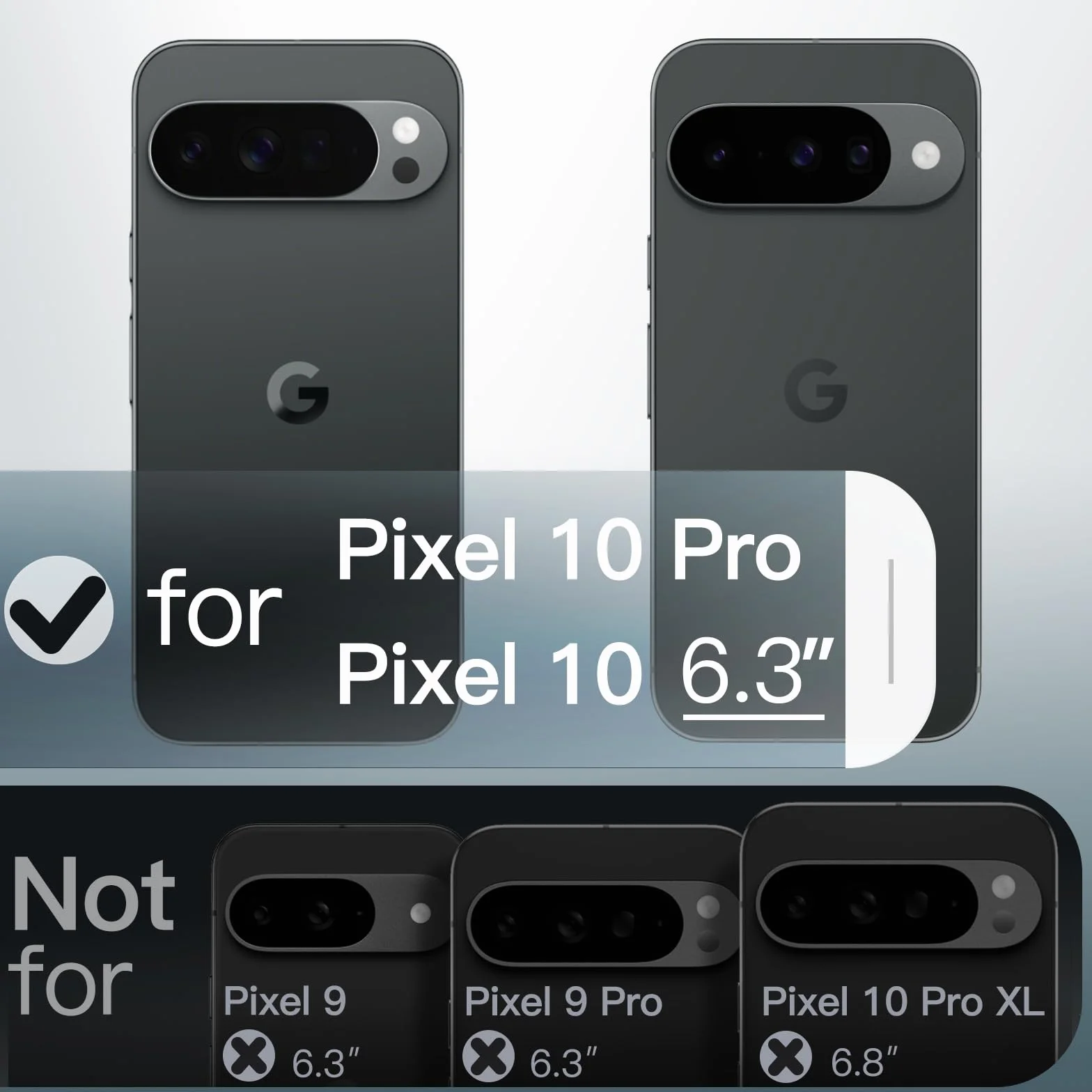JETech Cover Magnetica per Google Pixel 10/10 Pro 2025, Compatibile con MagSafe ed Caricatore Pixelsnap, Traslucida Opaco Retro Antiurto Cellulare Custodia (Nero Ossidiana)