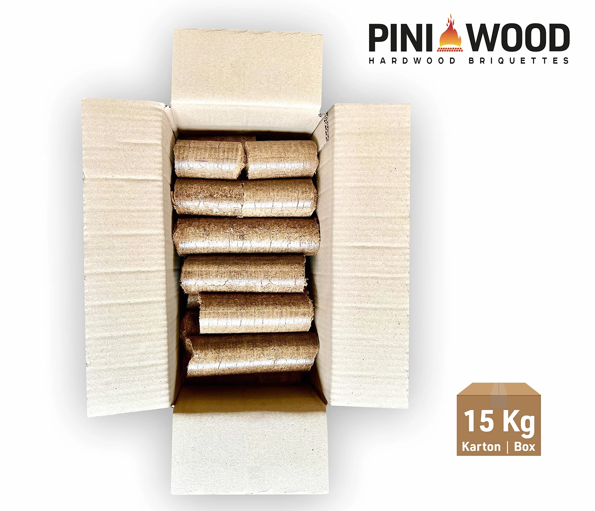 PINI Bricchetti legno rovere 15 kg alto potere calorifico caminetti stufe